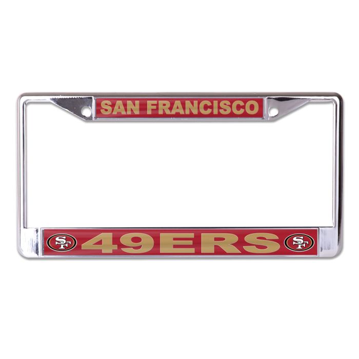 San Francisco 49ers Lic Plt Frame S/L Printed - Sports Collectibles, Sports Memorabilia, Sports Fan Shop, Sports Gifts