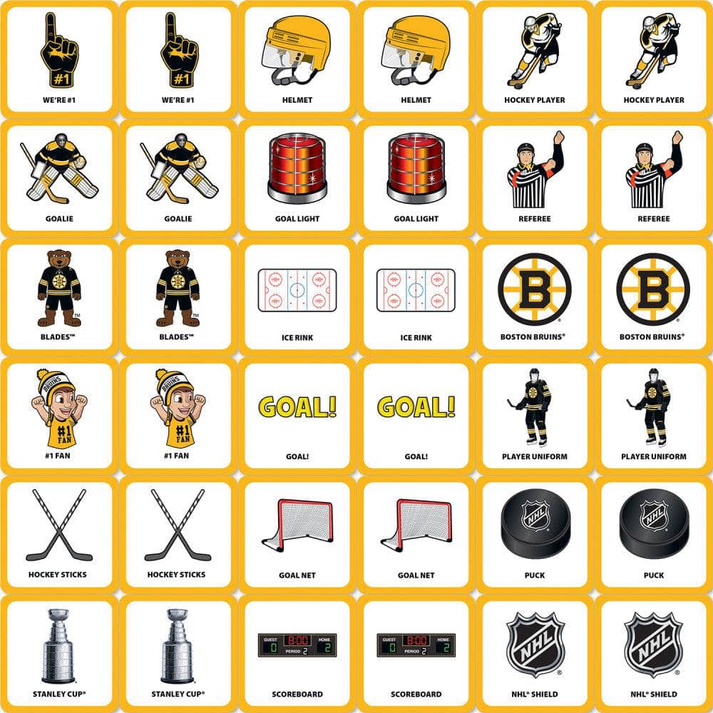 Boston Bruins Memory Matching Game - Sports Gifts, Sports Memorabilia, Sports Collectibles, Fan Shop