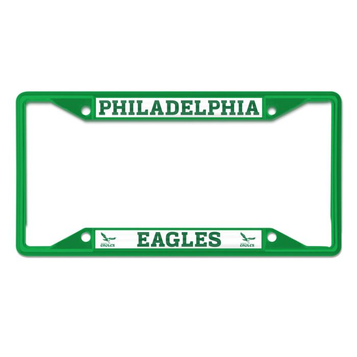 Philadelphia Eagles Lic Plt Frame S/S Green Frame - Sports Collectibles, Sports Memorabilia, Sports Fan Shop, Sports Gifts