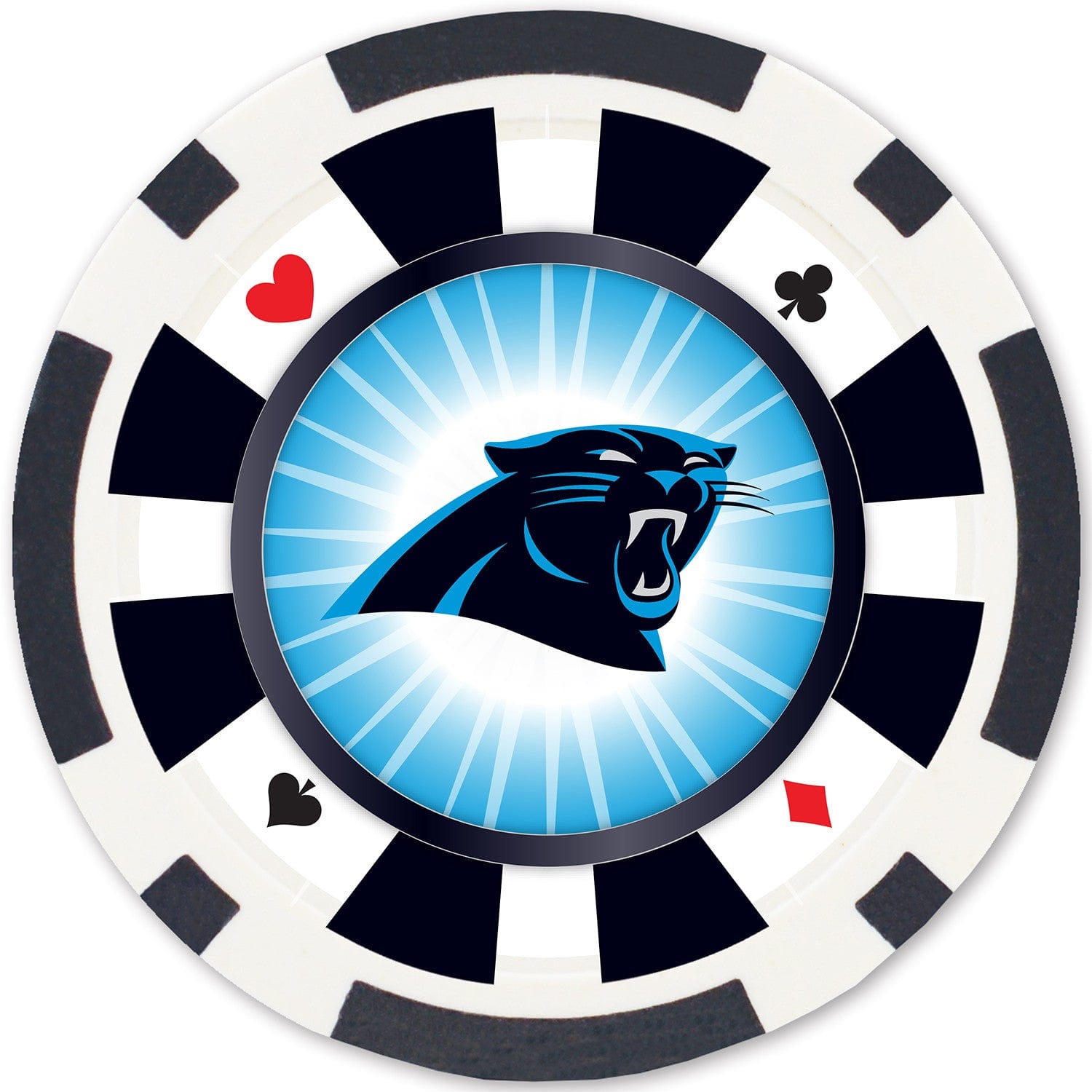 Carolina Panthers 100-Piece Poker Chip Set - Sports Gifts, Sports Memorabilia, Sports Collectibles, Fan Shop