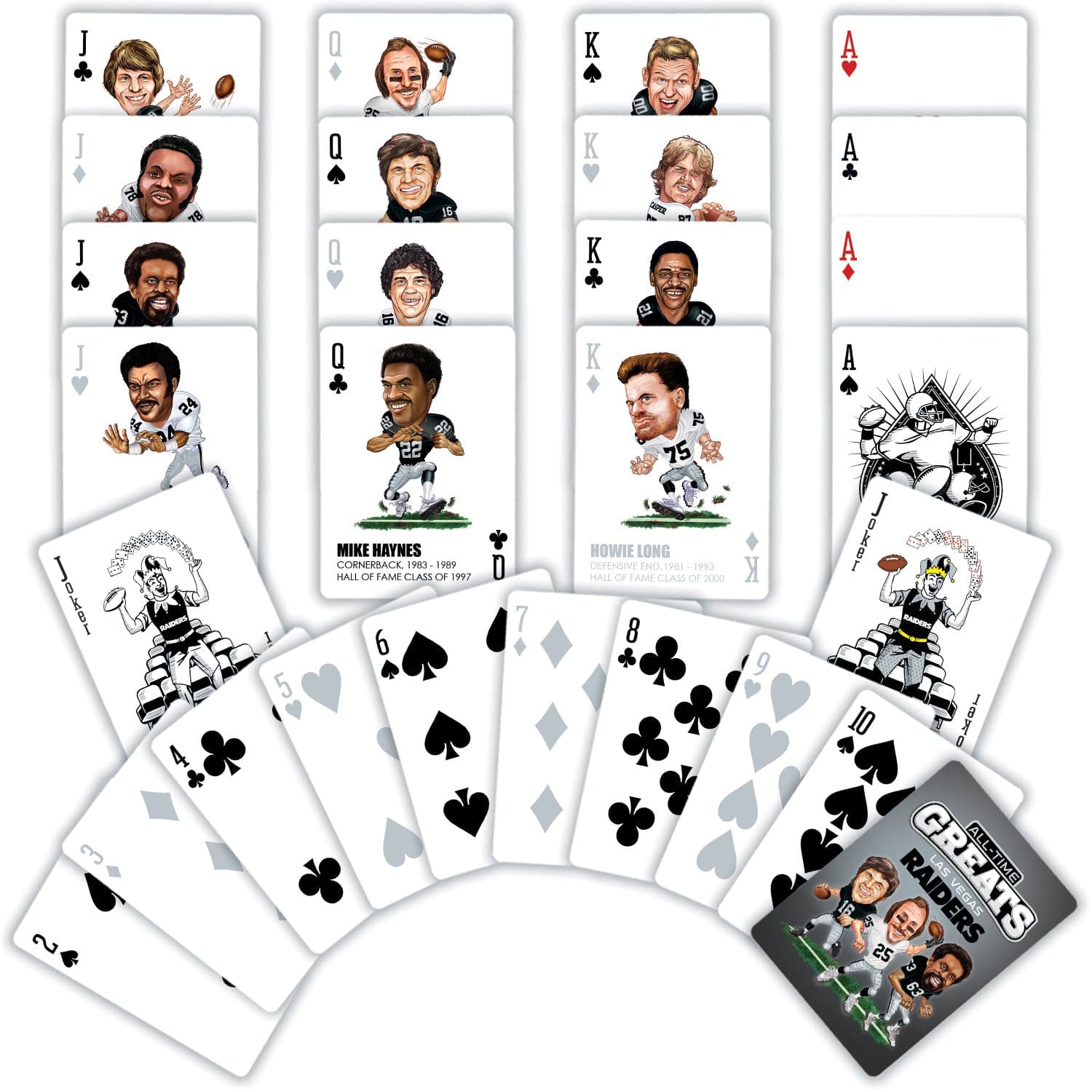 Las Vegas Raiders All-Time Greats Playing Cards - 54 Card Deck - Sports Gifts, Sports Memorabilia, Sports Collectibles, Fan Shop