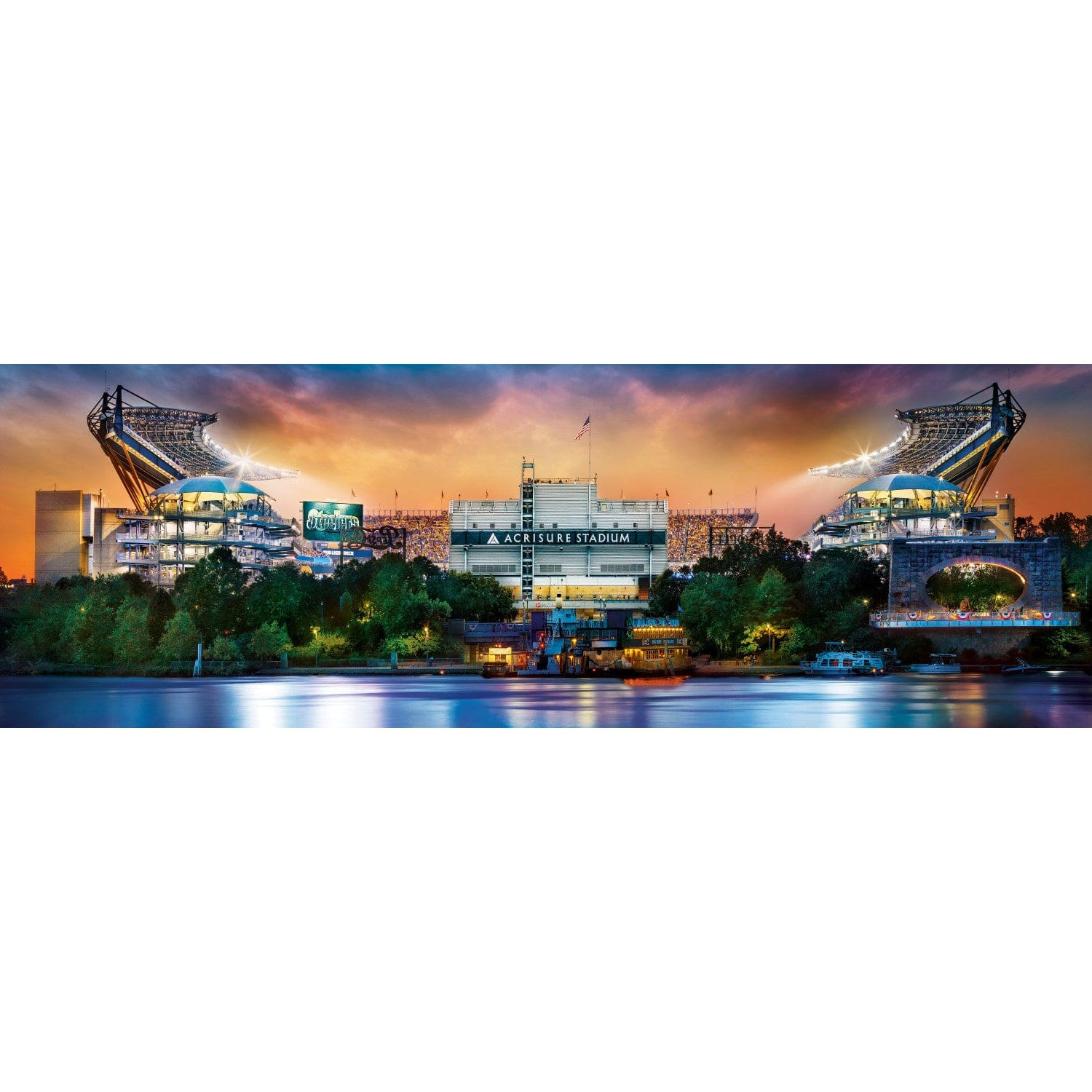 Pittsburgh Steelers Stadium View 1000 Piece Panoramic Jigsaw Puzzle - Sports Gifts, Sports Memorabilia, Sports Collectibles, Fan Shop
