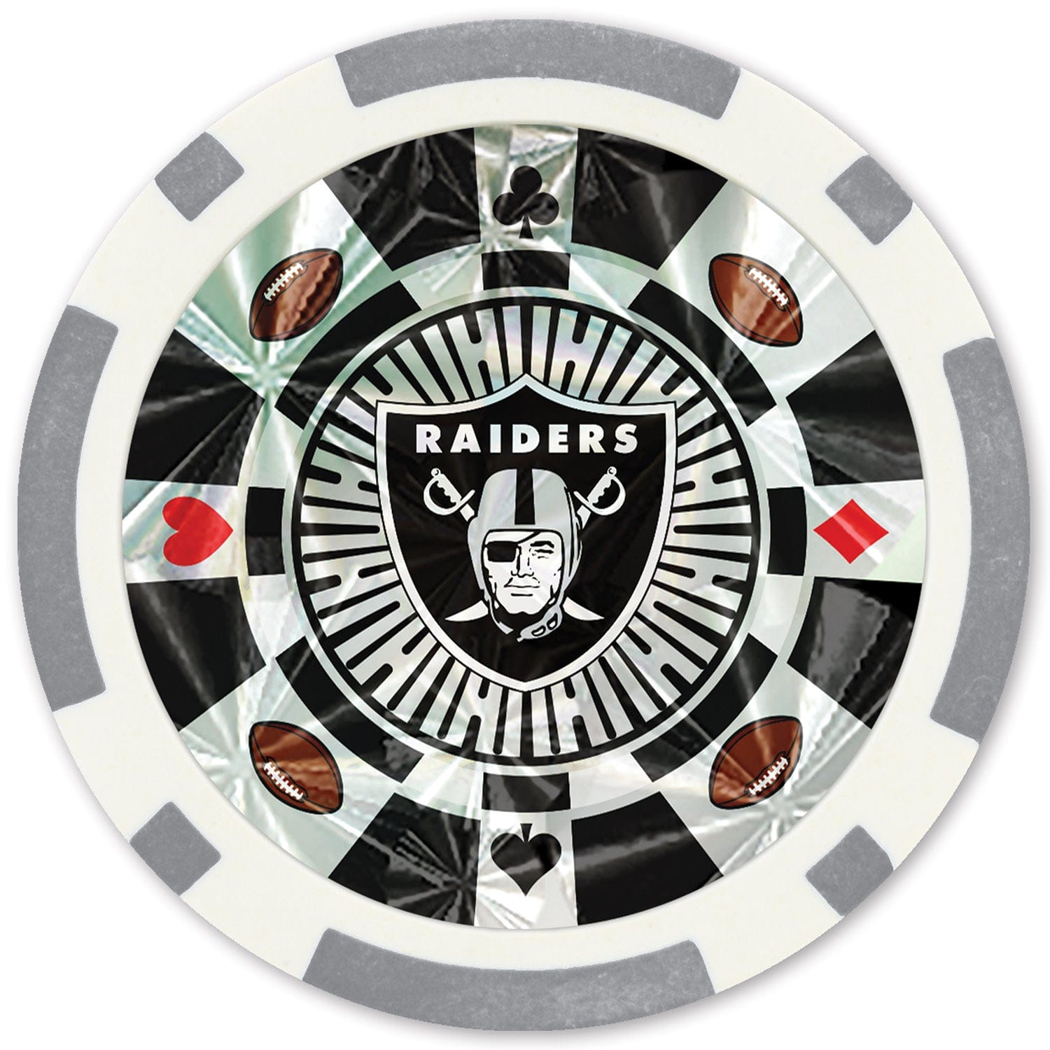 Las Vegas Raiders 20-Piece Poker Chip Set