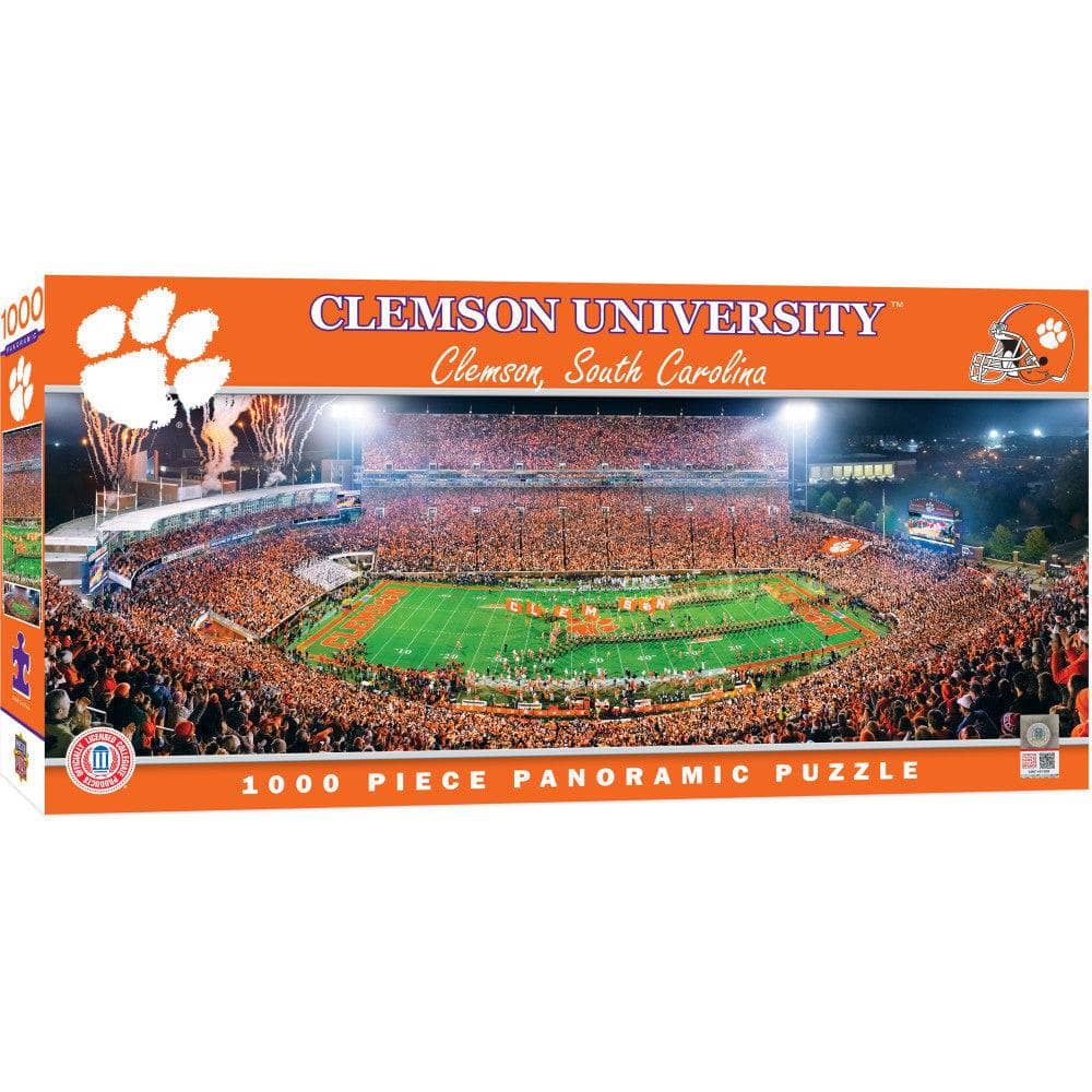 Clemson Tigers 1000 Piece Panoramic Jigsaw Puzzle - Center View - Sports Gifts, Sports Memorabilia, Sports Collectibles, Fan Shop