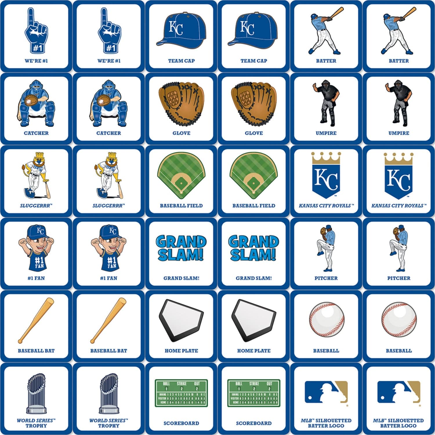 Kansas City Royals Memory Match Game - Sports Gifts, Sports Memorabilia, Sports Collectibles, Fan Shop