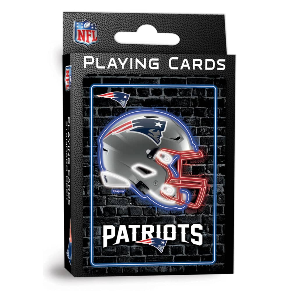 New England Patriots Neon Playing Cards - 54 Card Deck