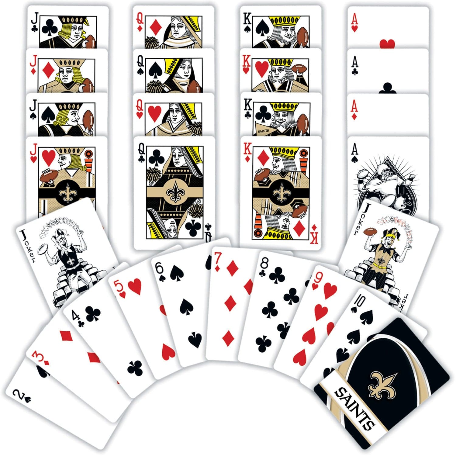 New Orleans Saints 54-Card Deck Playing Cards - Sports Gifts, Sports Memorabilia, Sports Collectibles, Fan Shop