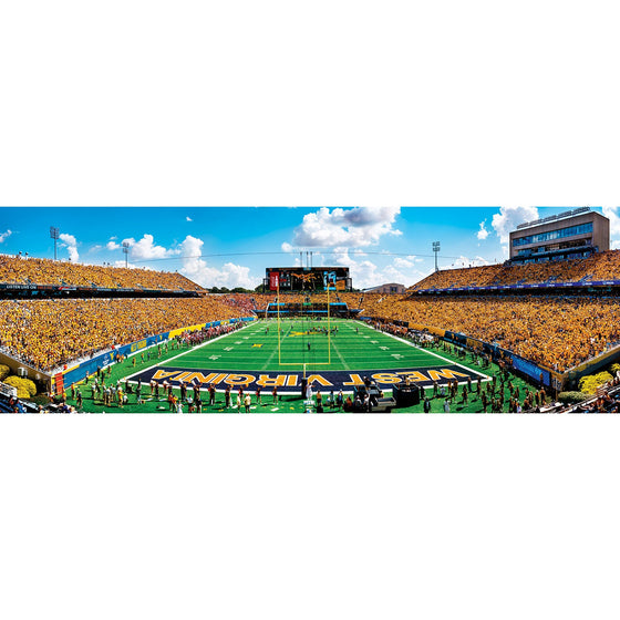 West Virginia Mountaineers - 1000 Piece Panoramic Jigsaw Puzzle - End View - 757 Sports Collectibles