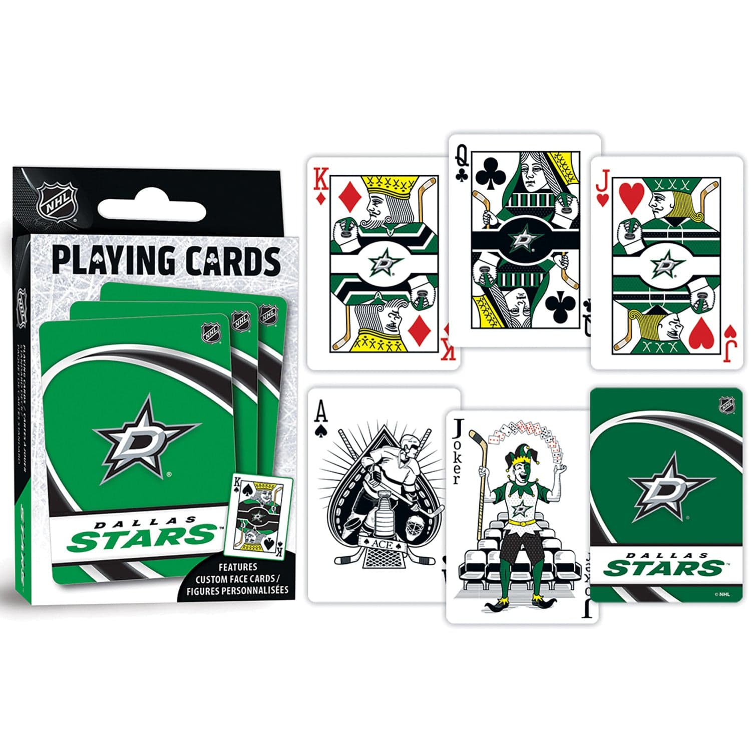 Dallas Stars Playing Cards - Official 54 Card Deck - Sports Gifts, Sports Memorabilia, Sports Collectibles, Fan Shop
