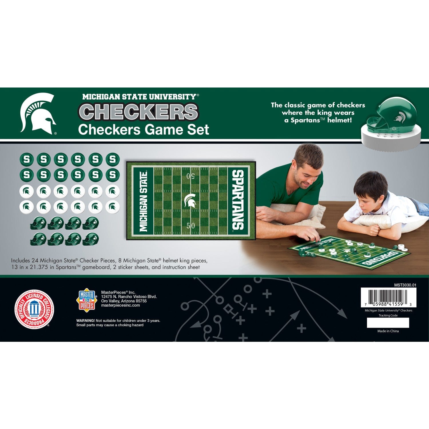 Michigan State Spartans Checkers Set - Sports Gifts, Sports Memorabilia, Sports Collectibles, Fan Shop