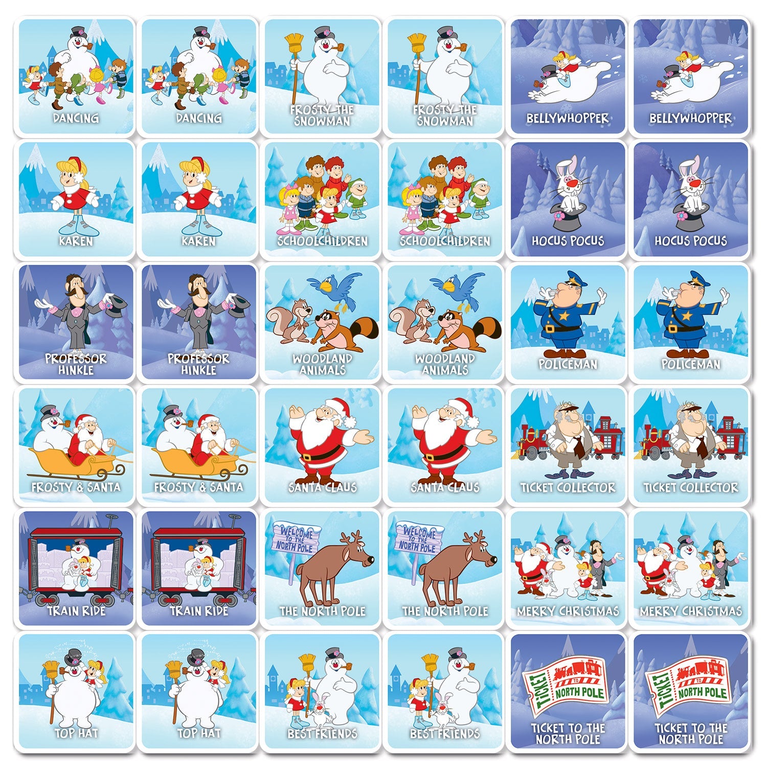 Frosty the Snowman Matching Game - 757 Sports Collectibles