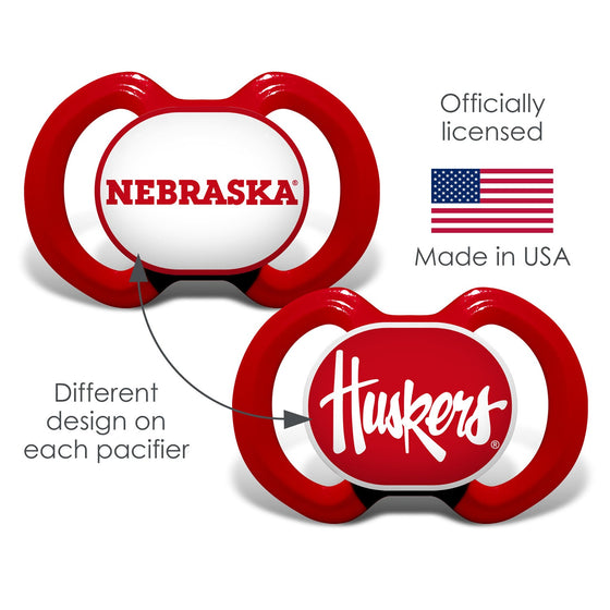 Nebraska Cornhuskers - Pacifier 2-Pack - 757 Sports Collectibles