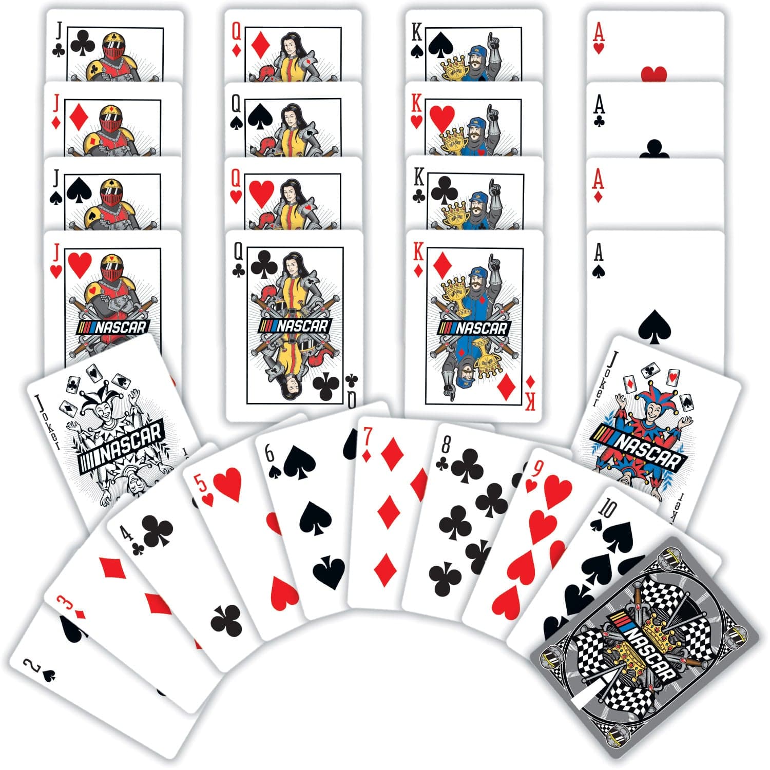 NASCAR Playing Cards - 54-Card Deck for Racing Fans - Sports Gifts, Sports Memorabilia, Sports Collectibles, Fan Shop