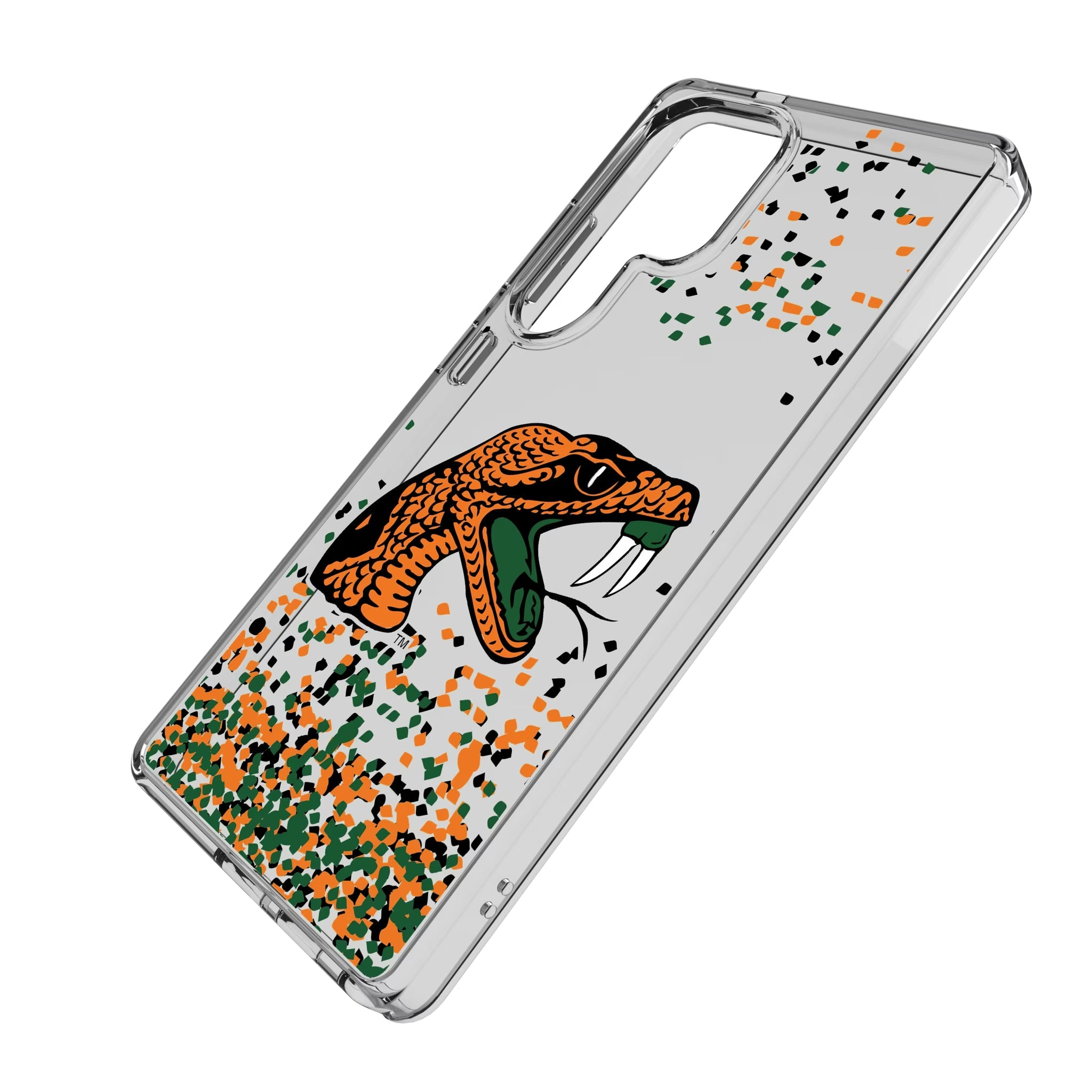 Florida A&M University Rattlers Confetti Clear Phone Case for Samsung Galaxy