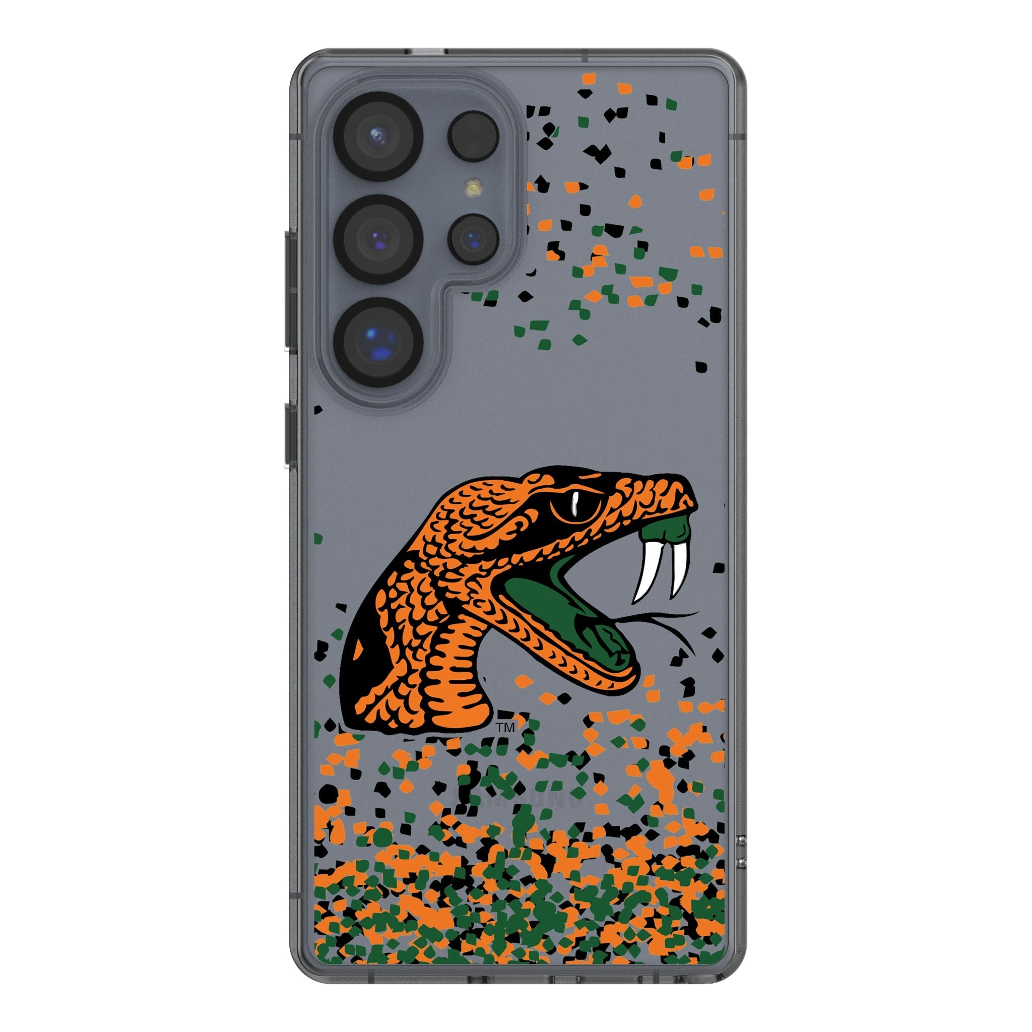 Florida A&M University Rattlers Confetti Clear Phone Case for Samsung Galaxy