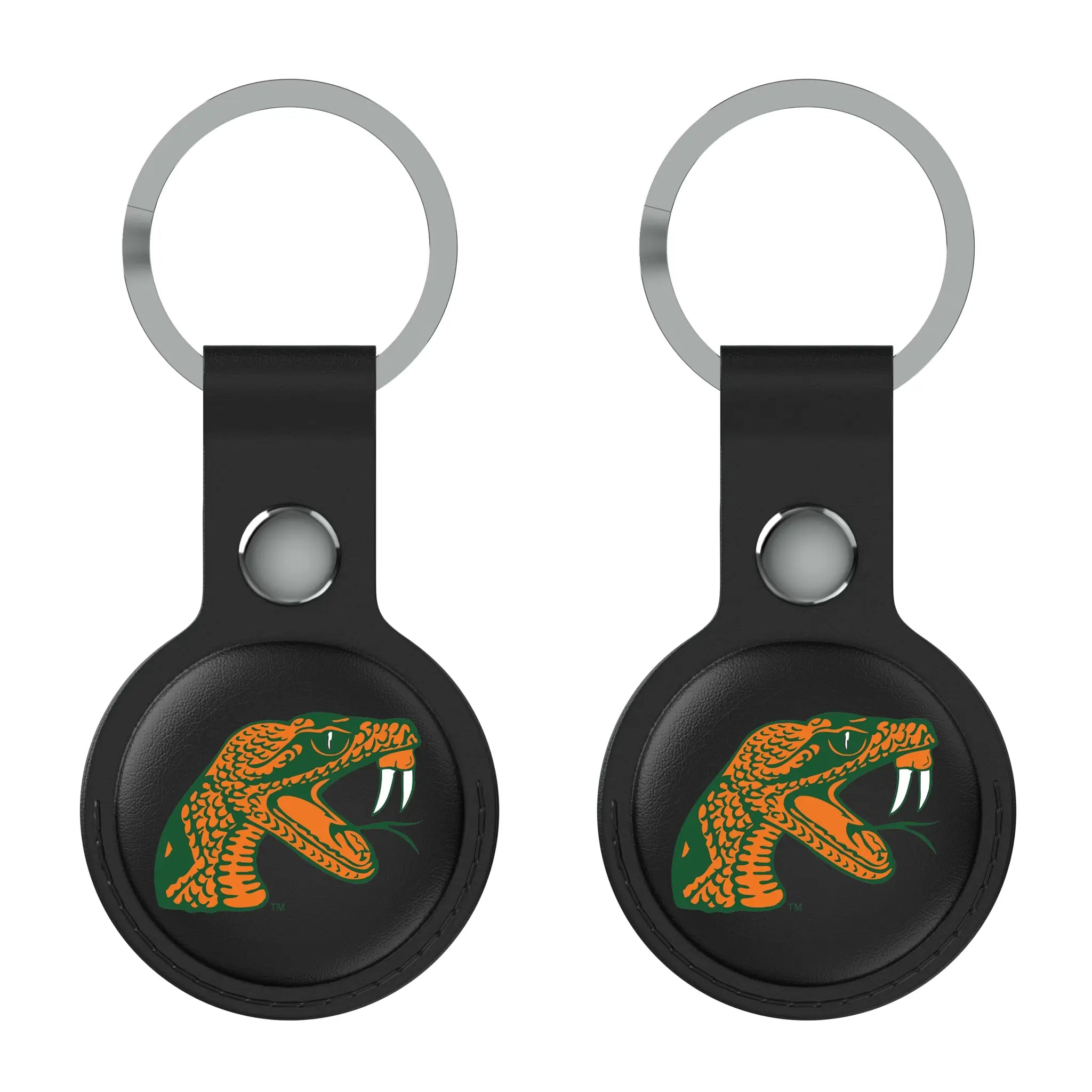 Florida A&M University Rattlers Insignia Black Airtag Holder 2-Pack
