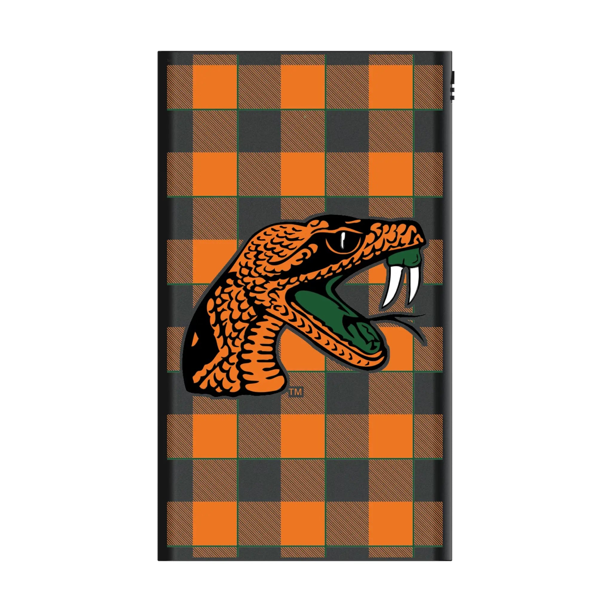 Florida A&M University Rattlers Plaid 5000mAh Flat Powerbank