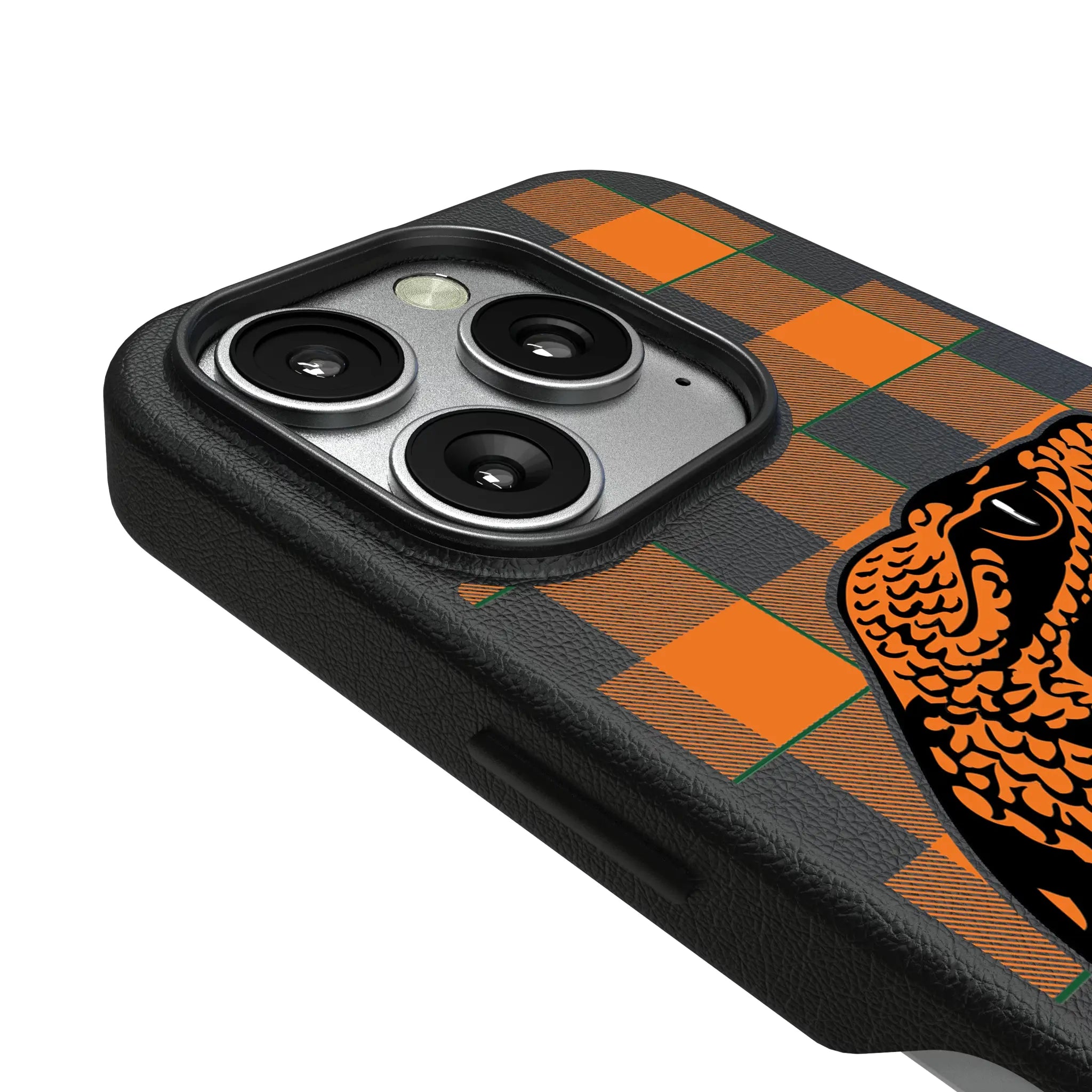 Florida A&M University Rattlers Plaid MagSafe Compatible Phone Case for Apple iPhone