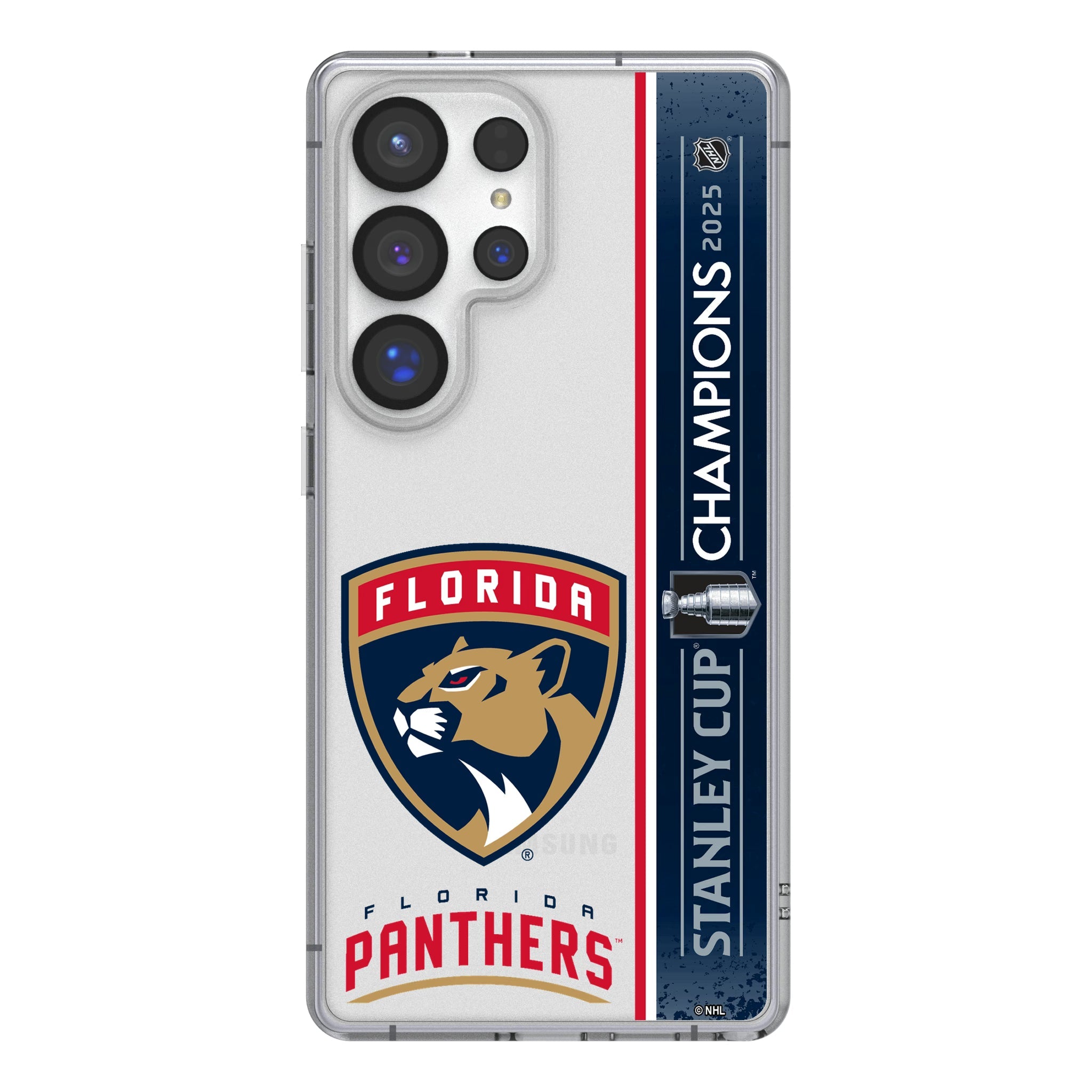 Florida Panthers 2025 Stanley Cup Clear Phone Case for Samsung Galaxy