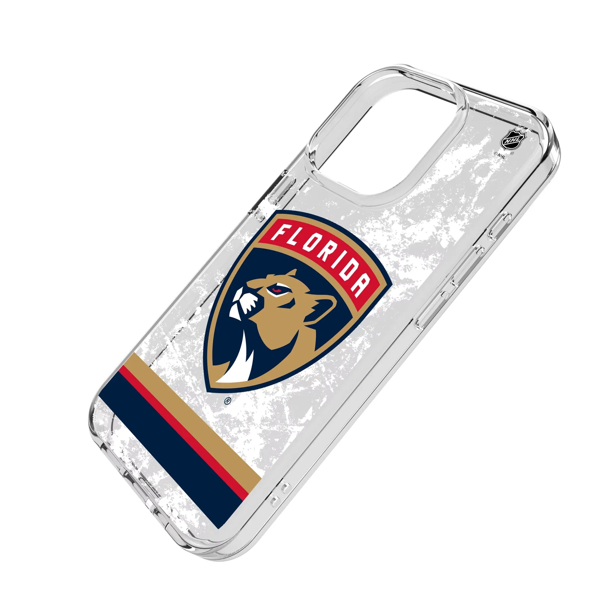 Florida Panthers Ice Stripe Clear Phone Case for Apple iPhone