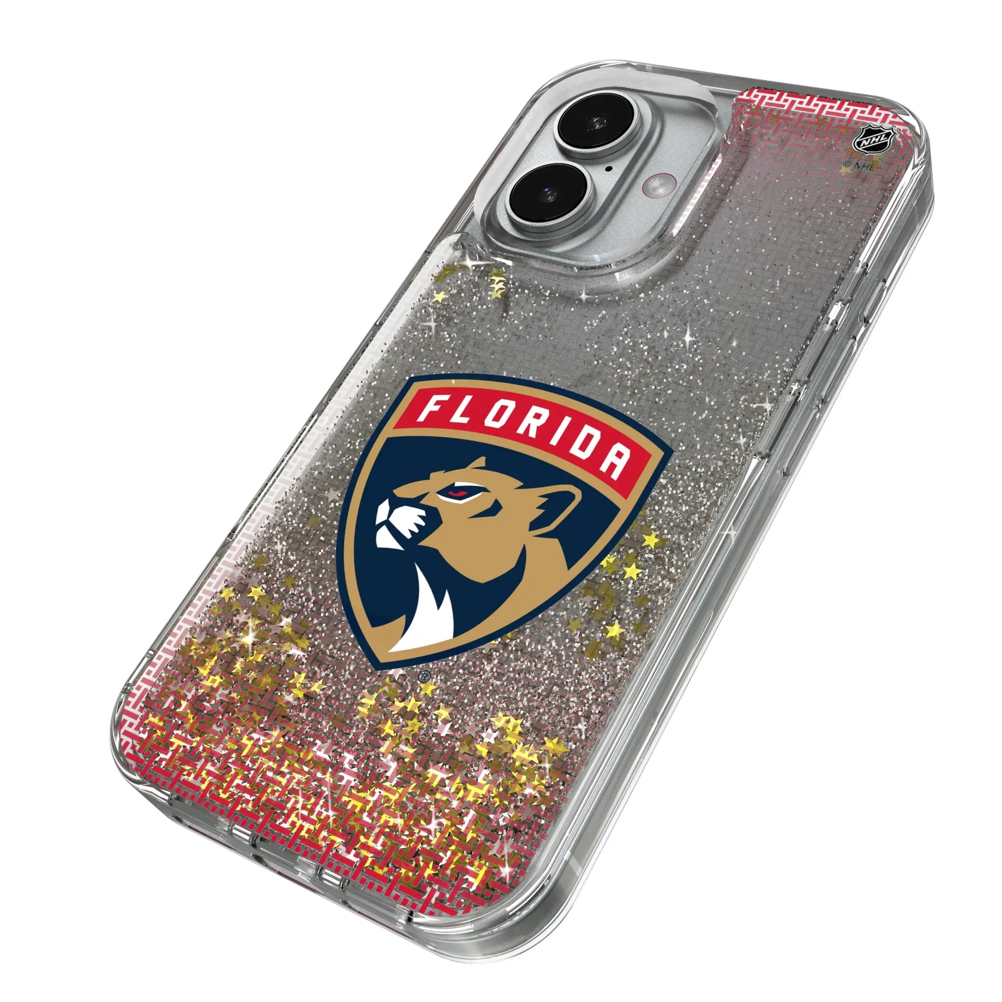 Florida Panthers Linen Glitter Phone Case
