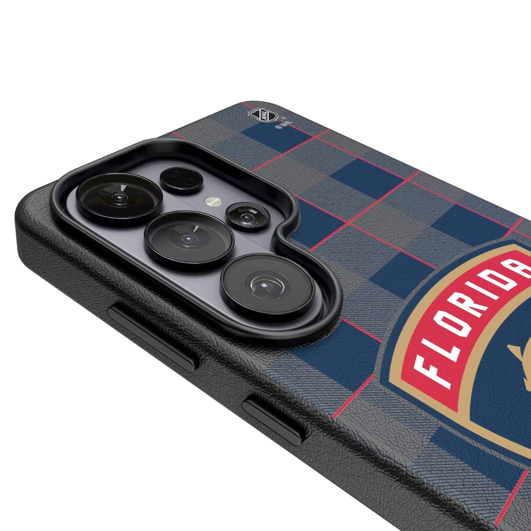 Florida Panthers Plaid MagSafe Compatible Phone Case for Samsung Galaxy