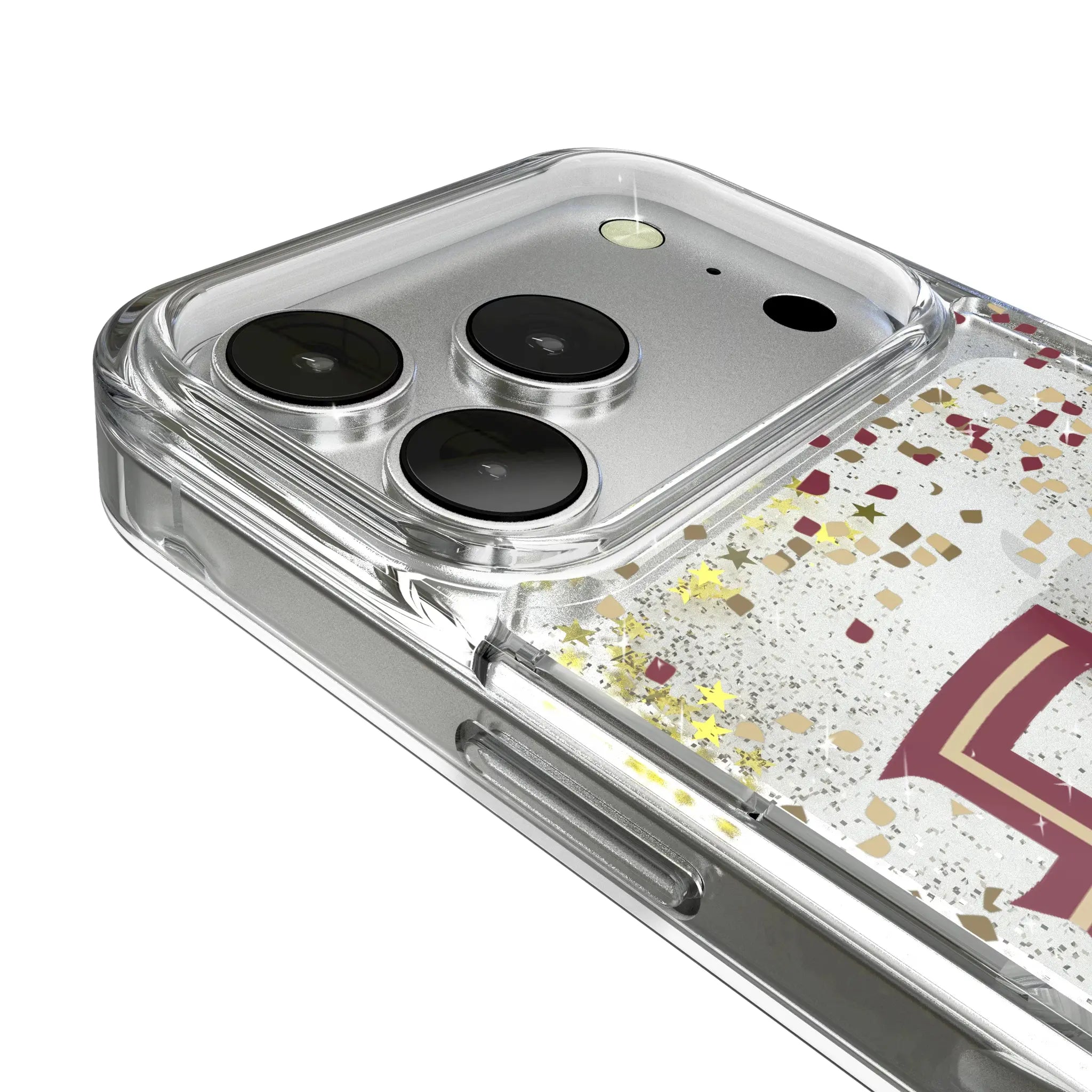 Florida State University Seminoles Athletic Wordmark Confetti Glitter Phone Case