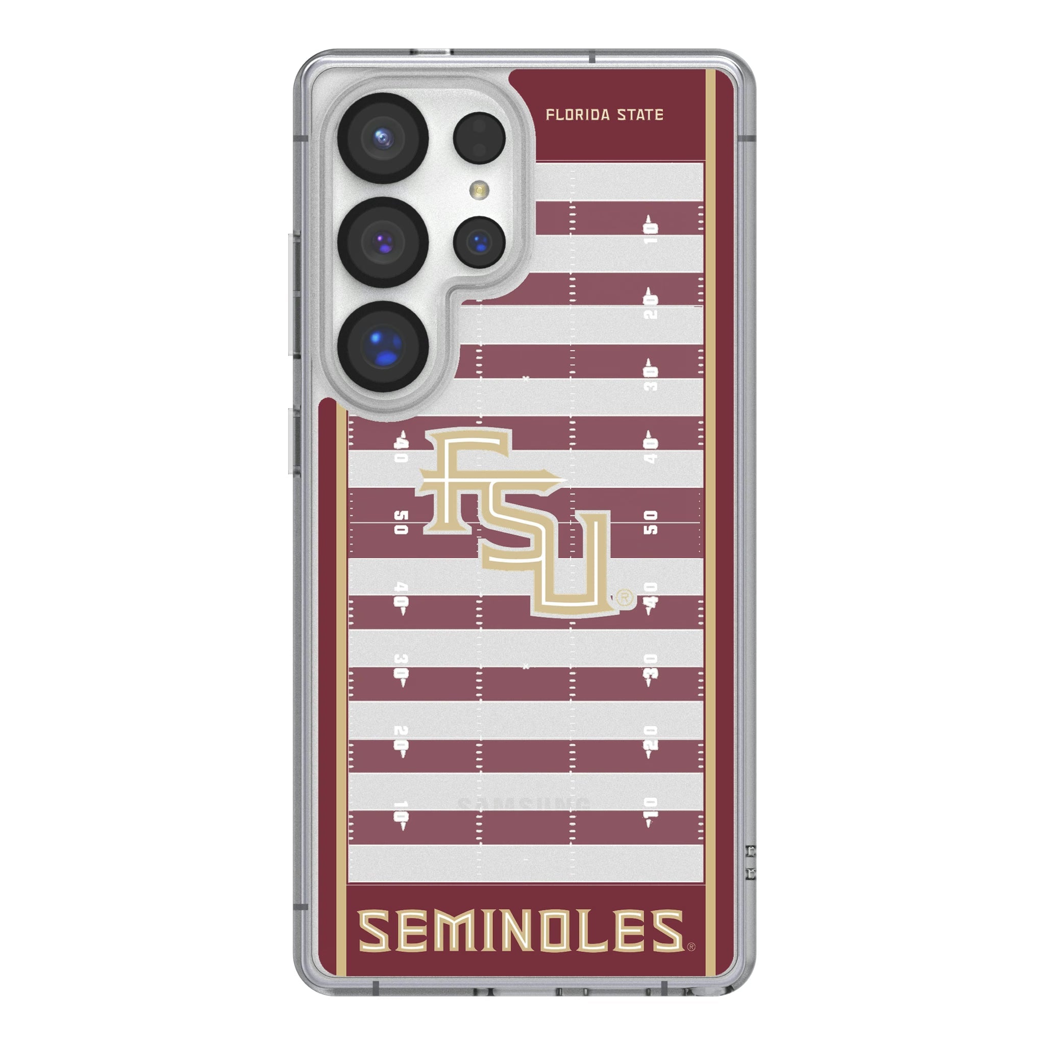 Florida State University Seminoles Athletic Wordmark Field Clear Phone Case for Samsung Galaxy