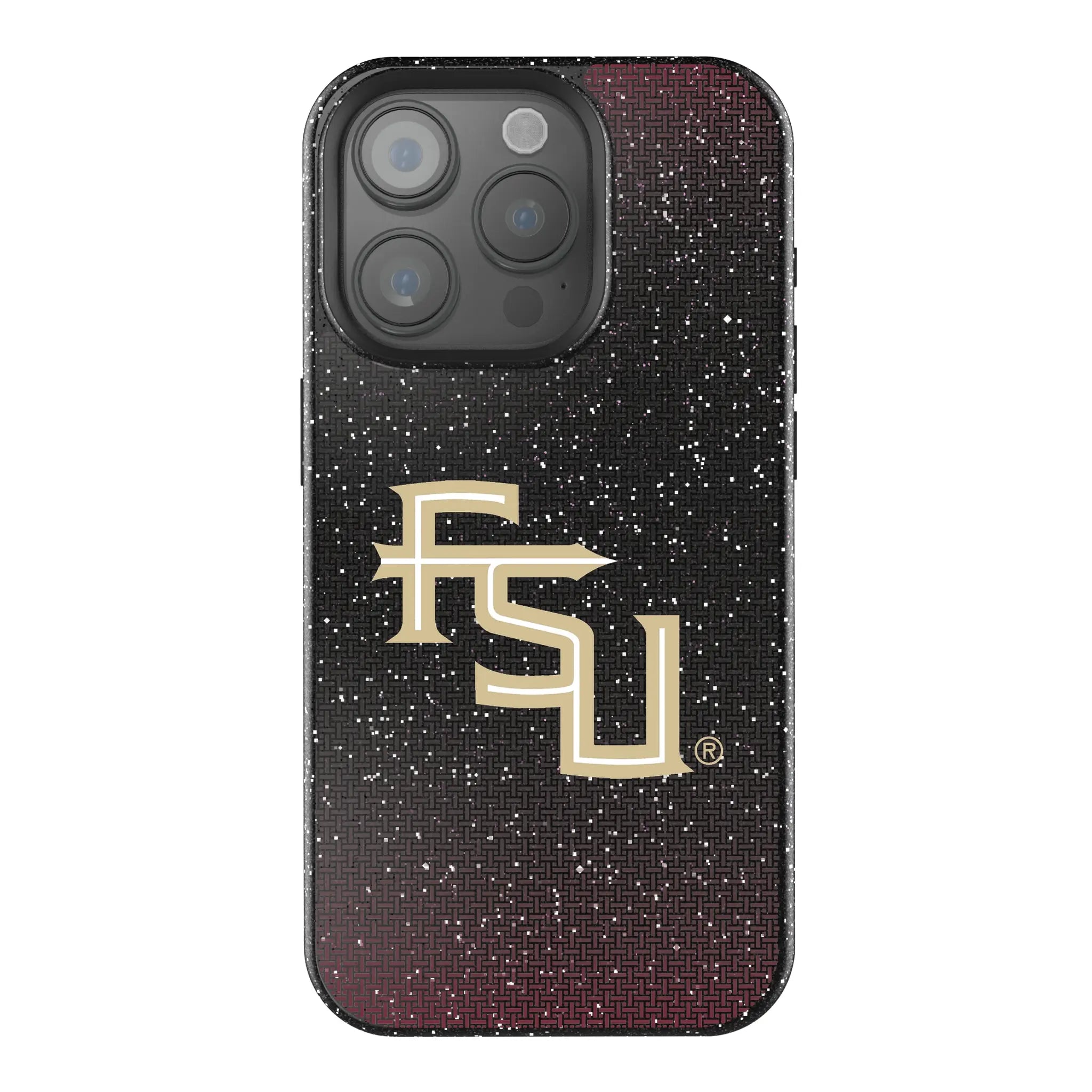 Florida State University Seminoles Athletic Wordmark Linen Bling Phone Case for Apple iPhone