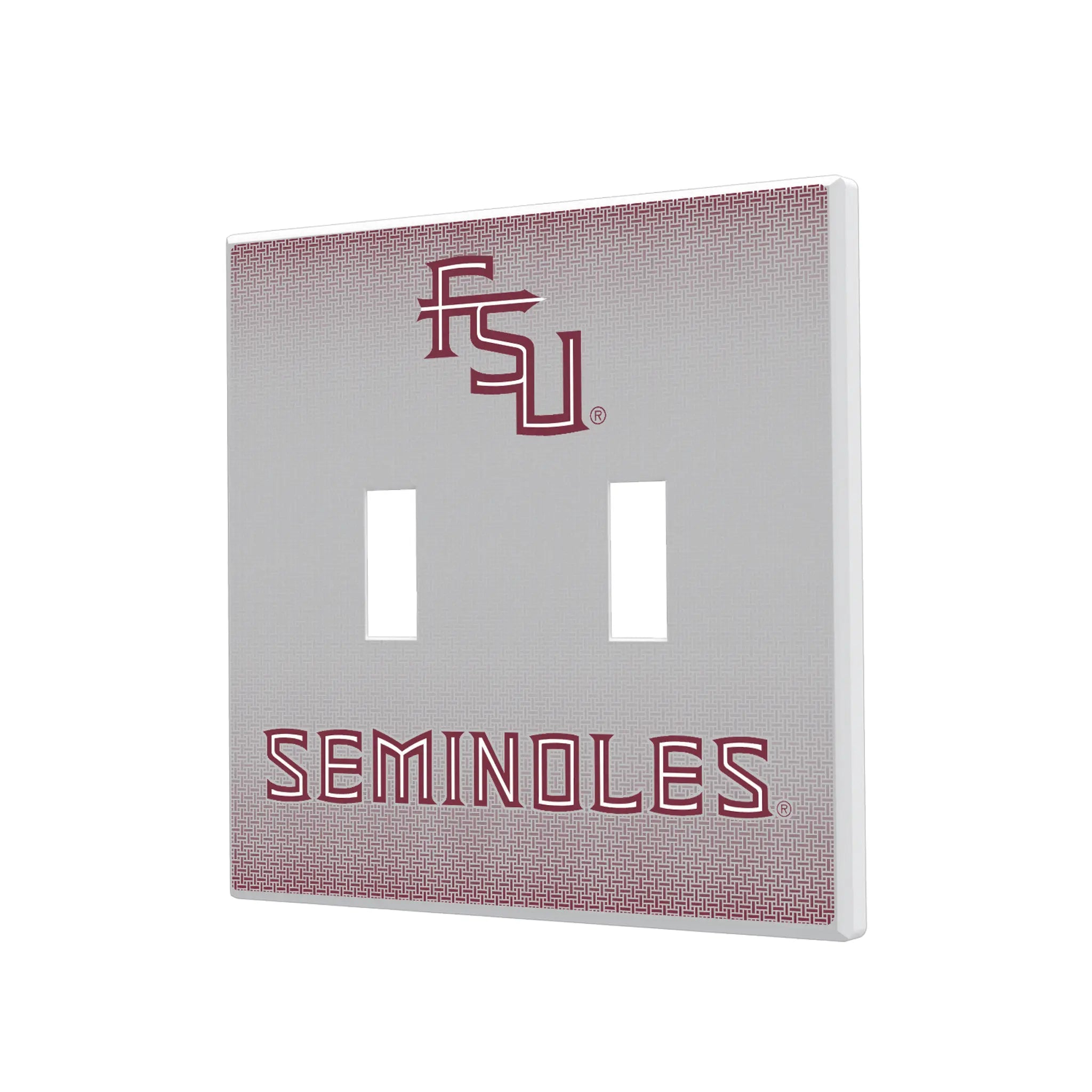 Florida State University Seminoles Athletic Wordmark Linen Hidden-Screw Light Switch Plate