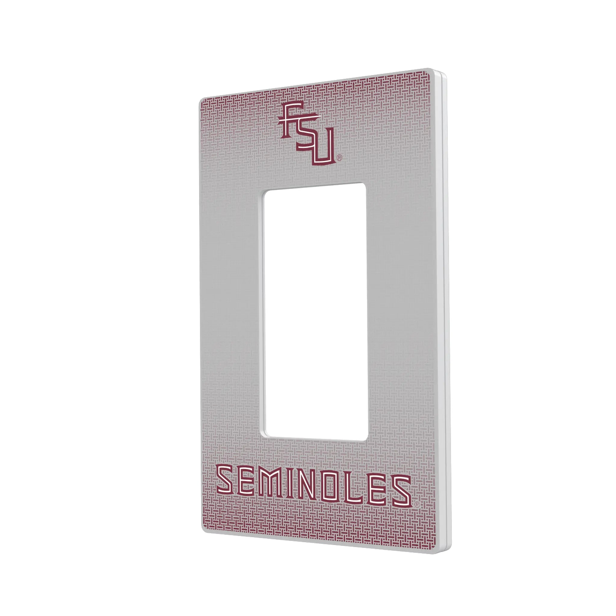 Florida State University Seminoles Athletic Wordmark Linen Hidden-Screw Light Switch Plate