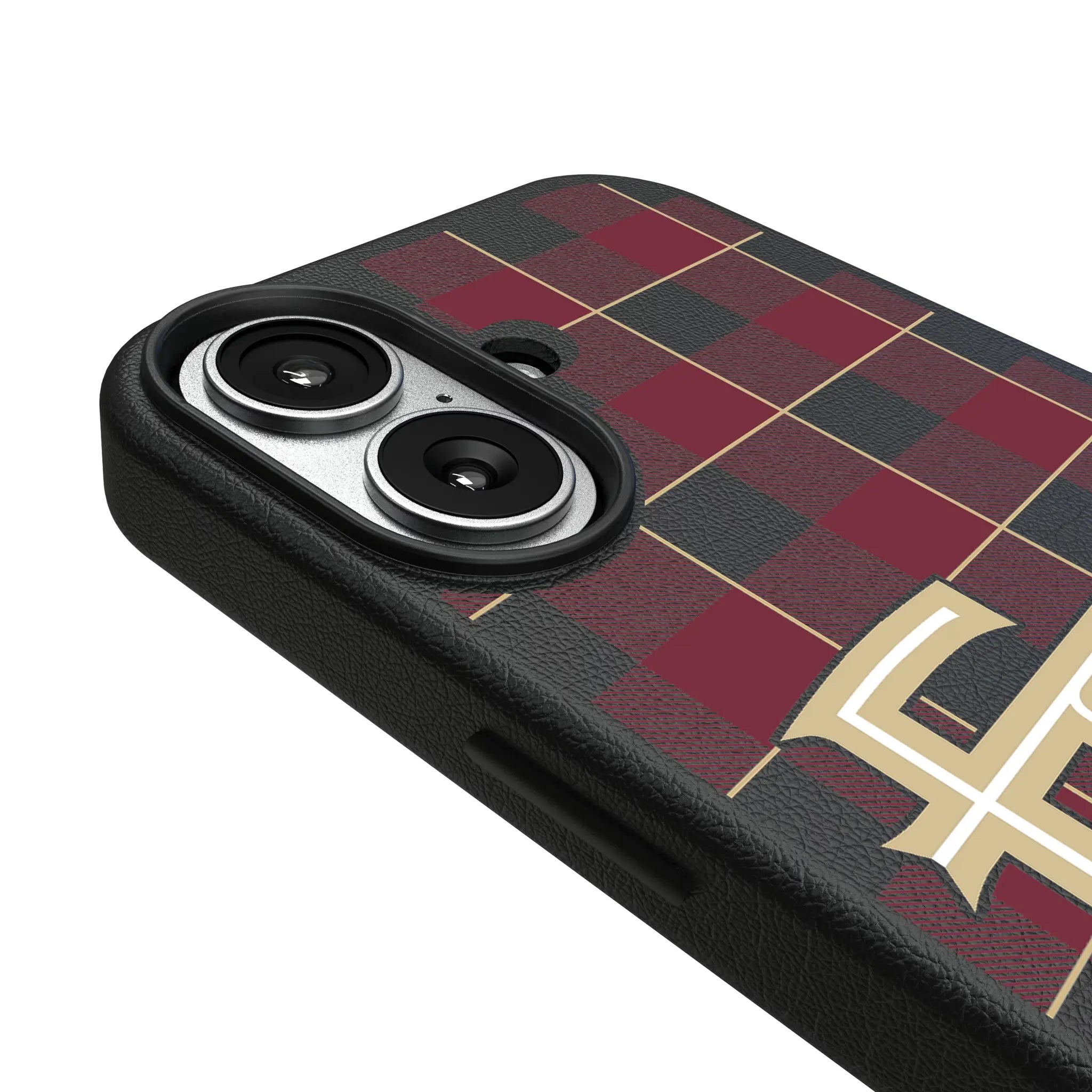 Florida State University Seminoles Athletic Wordmark Plaid MagSafe Compatible Phone Case for Apple iPhone