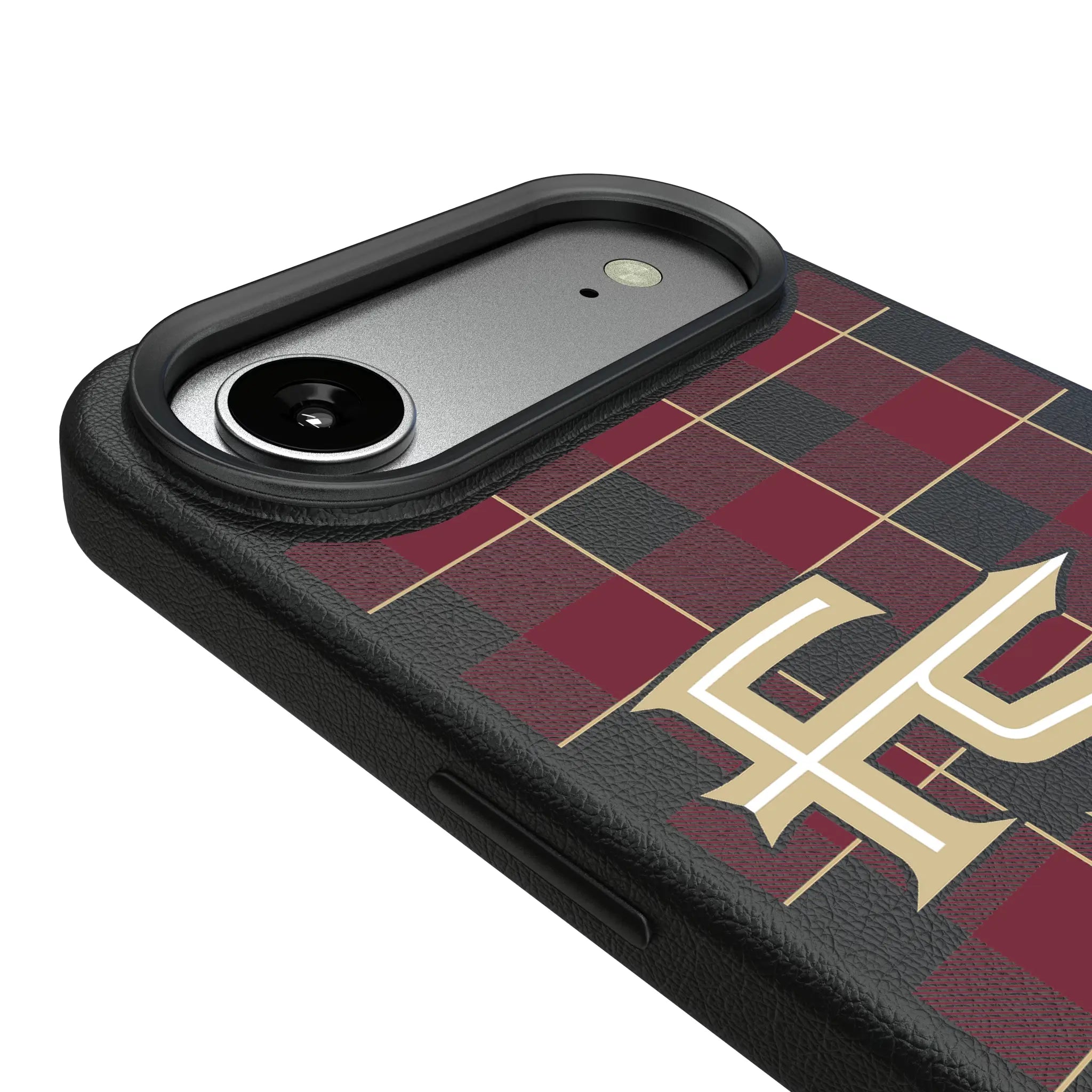 Florida State University Seminoles Athletic Wordmark Plaid MagSafe Compatible Phone Case for Apple iPhone
