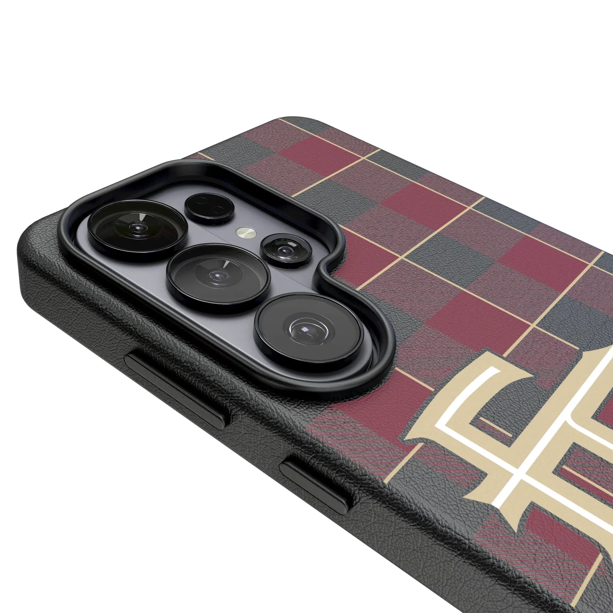 Florida State University Seminoles Athletic Wordmark Plaid MagSafe Compatible Phone Case for Samsung Galaxy