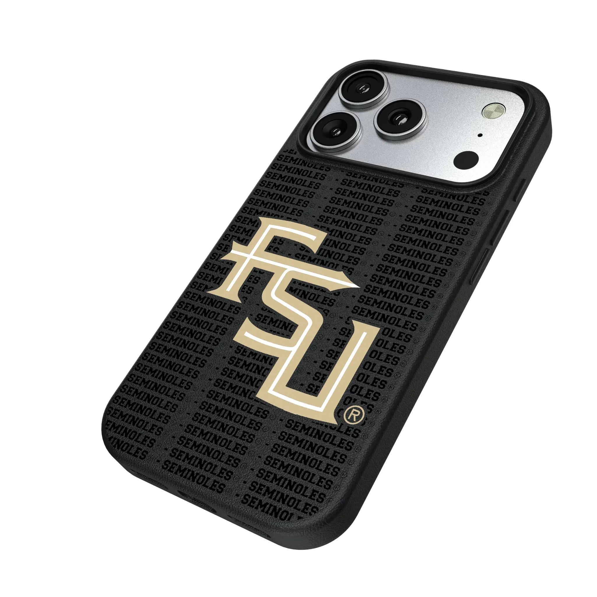 Florida State University Seminoles Athletic Wordmark Text Backdrop MagSafe Compatible Phone Case for Apple iPhone