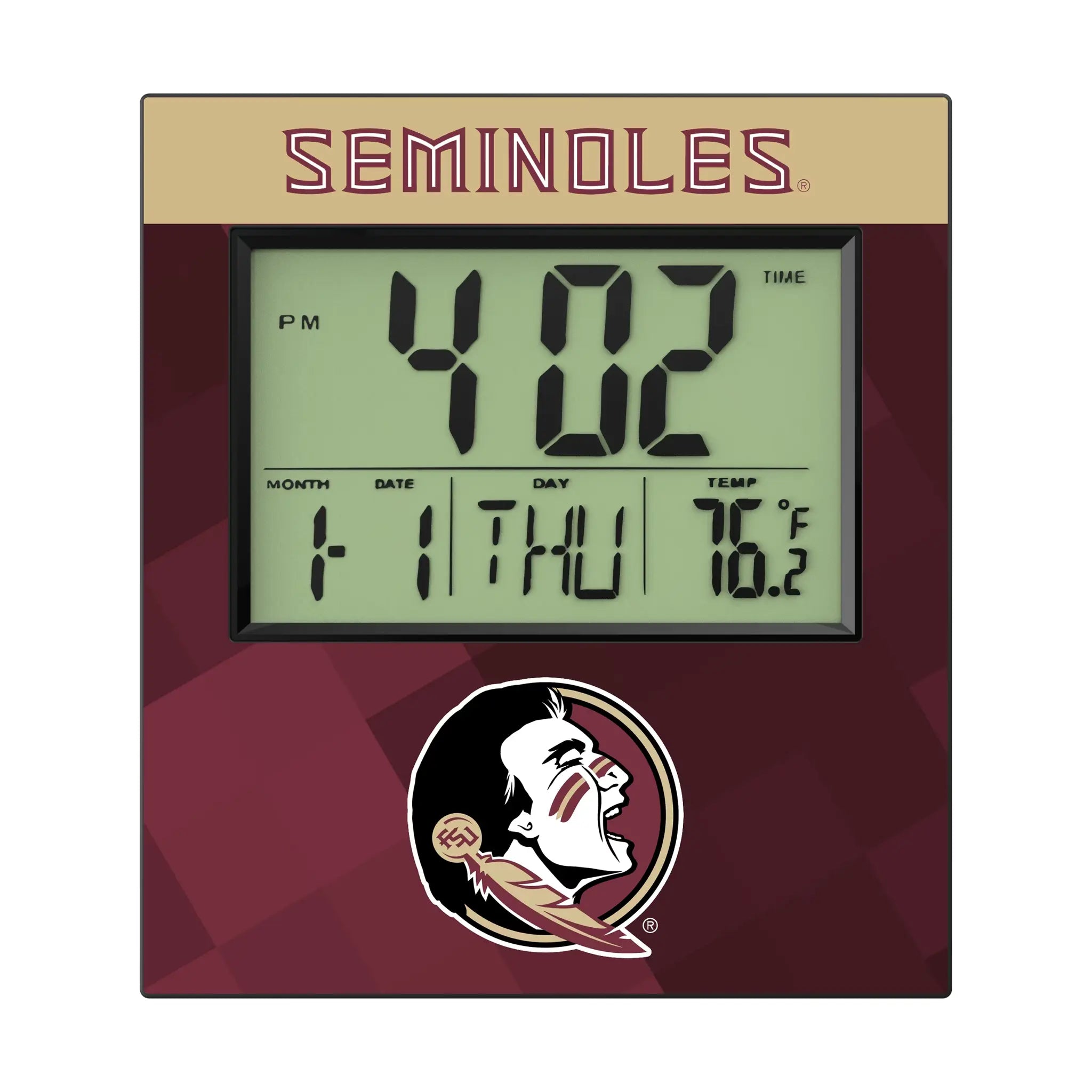 Florida State University Seminoles Color Block Wall Clock