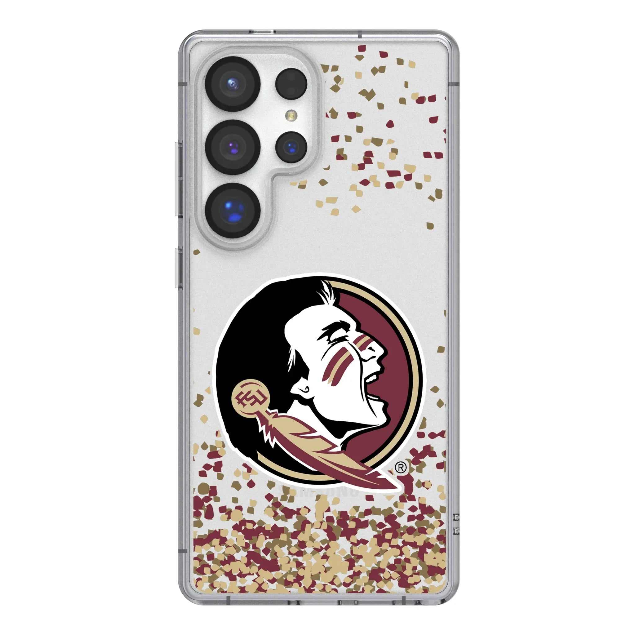 Florida State University Seminoles Confetti Clear Phone Case for Samsung Galaxy