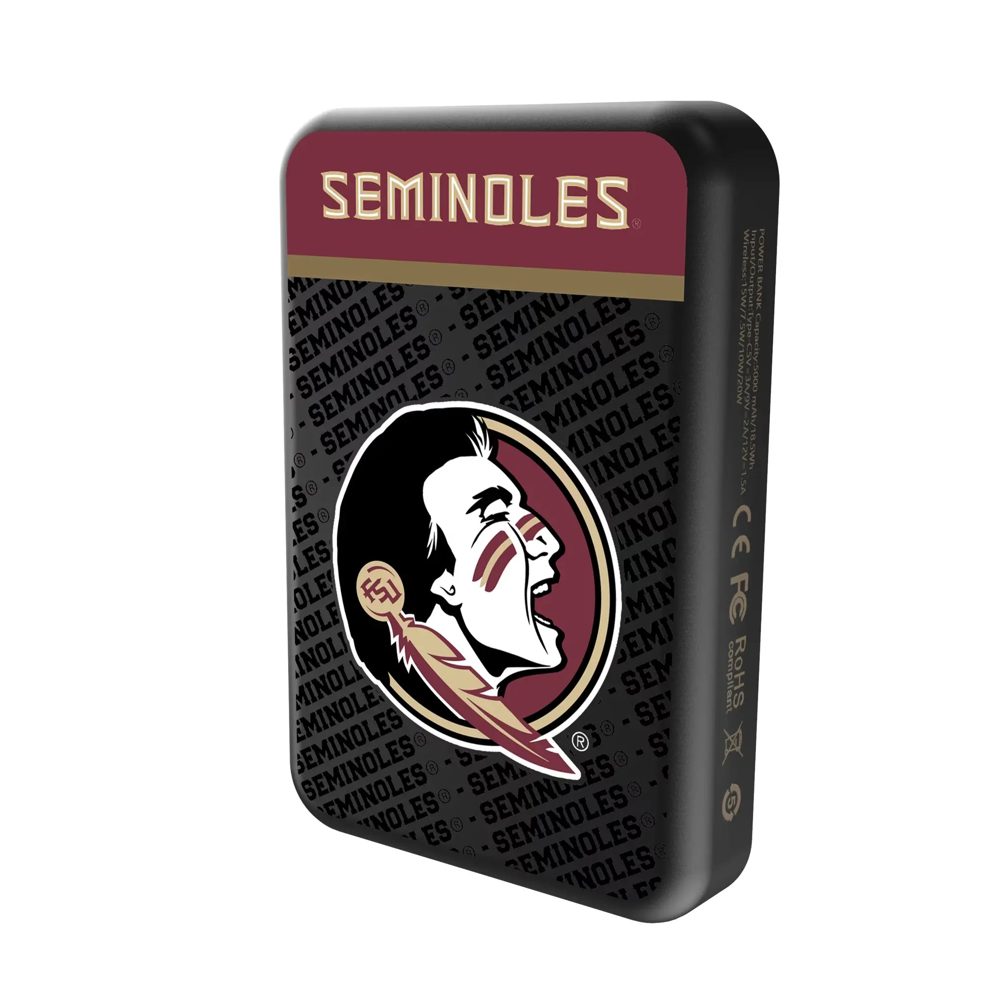 Florida State University Seminoles Endzone Plus Wireless Mag Power Bank