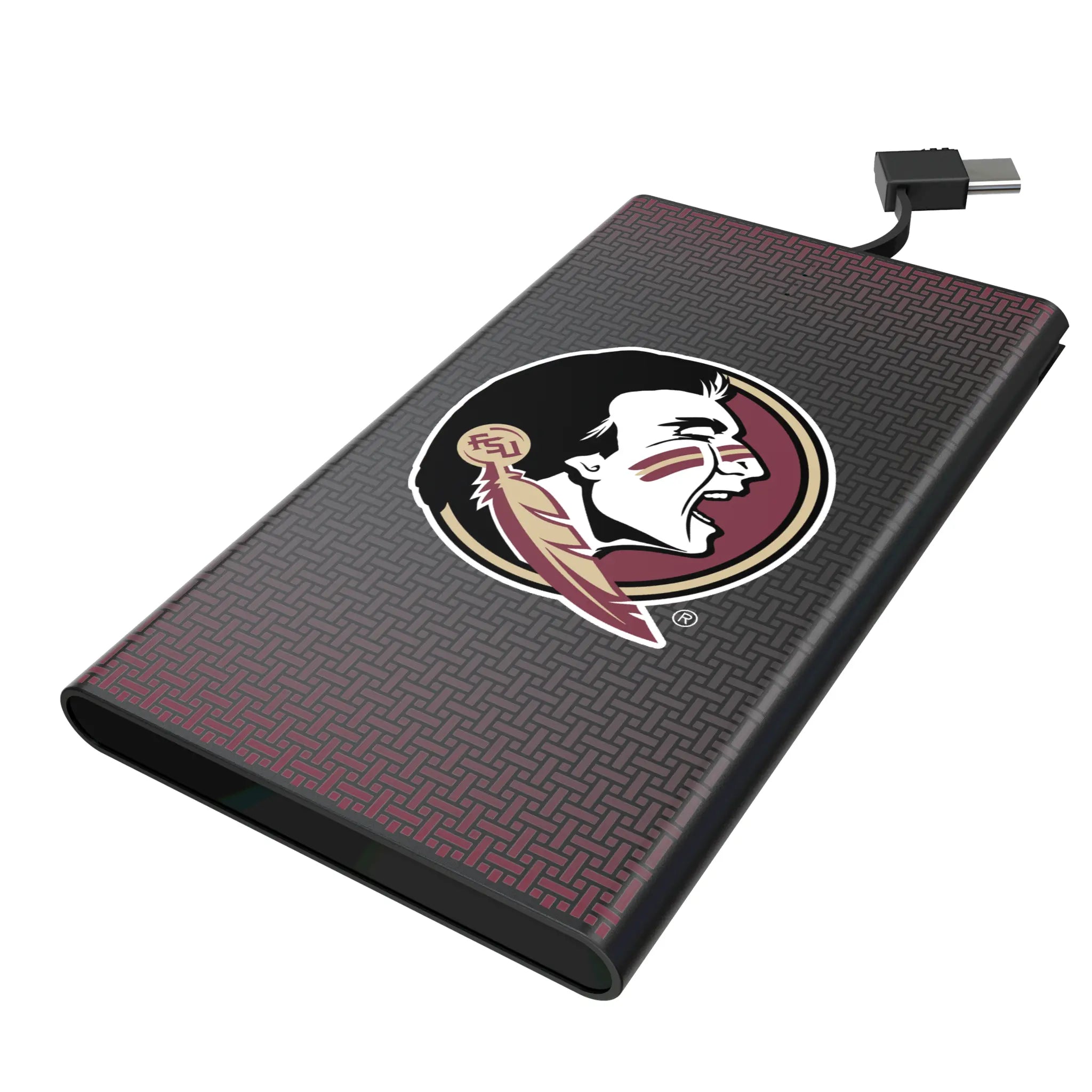 Florida State University Seminoles Linen 5000mAh Flat Powerbank