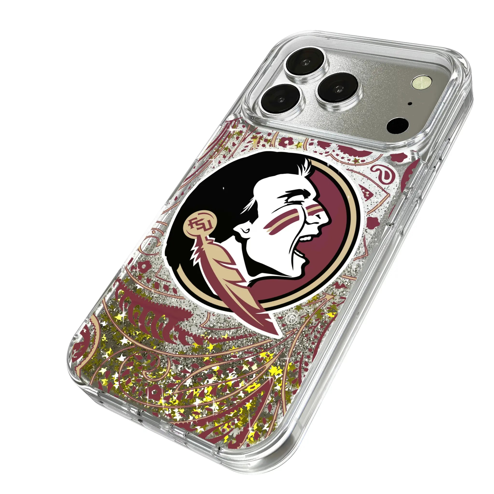 Florida State University Seminoles Paisley Glitter Phone Case