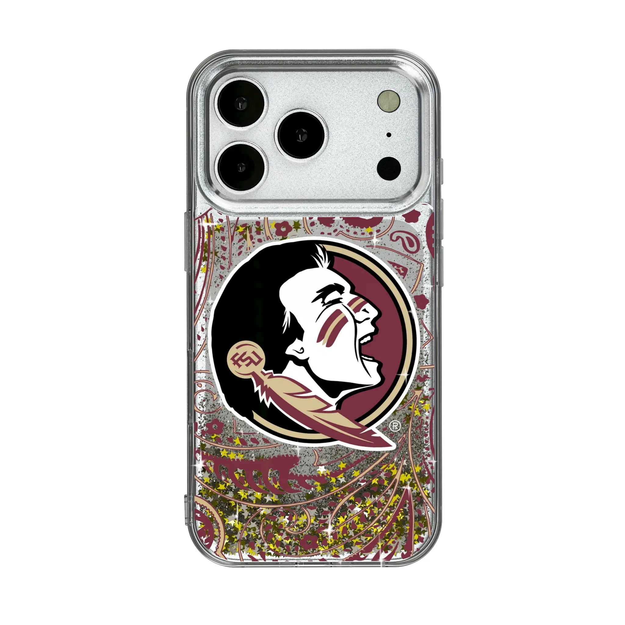 Florida State University Seminoles Paisley Glitter Phone Case