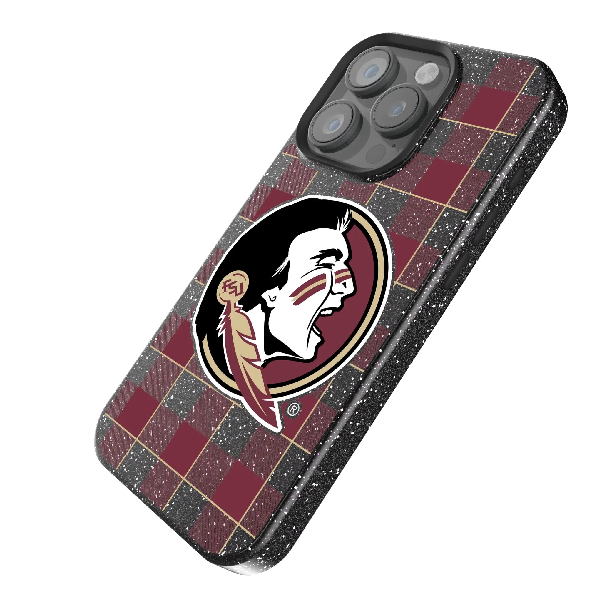 Florida State University Seminoles Plaid Bling Phone Case