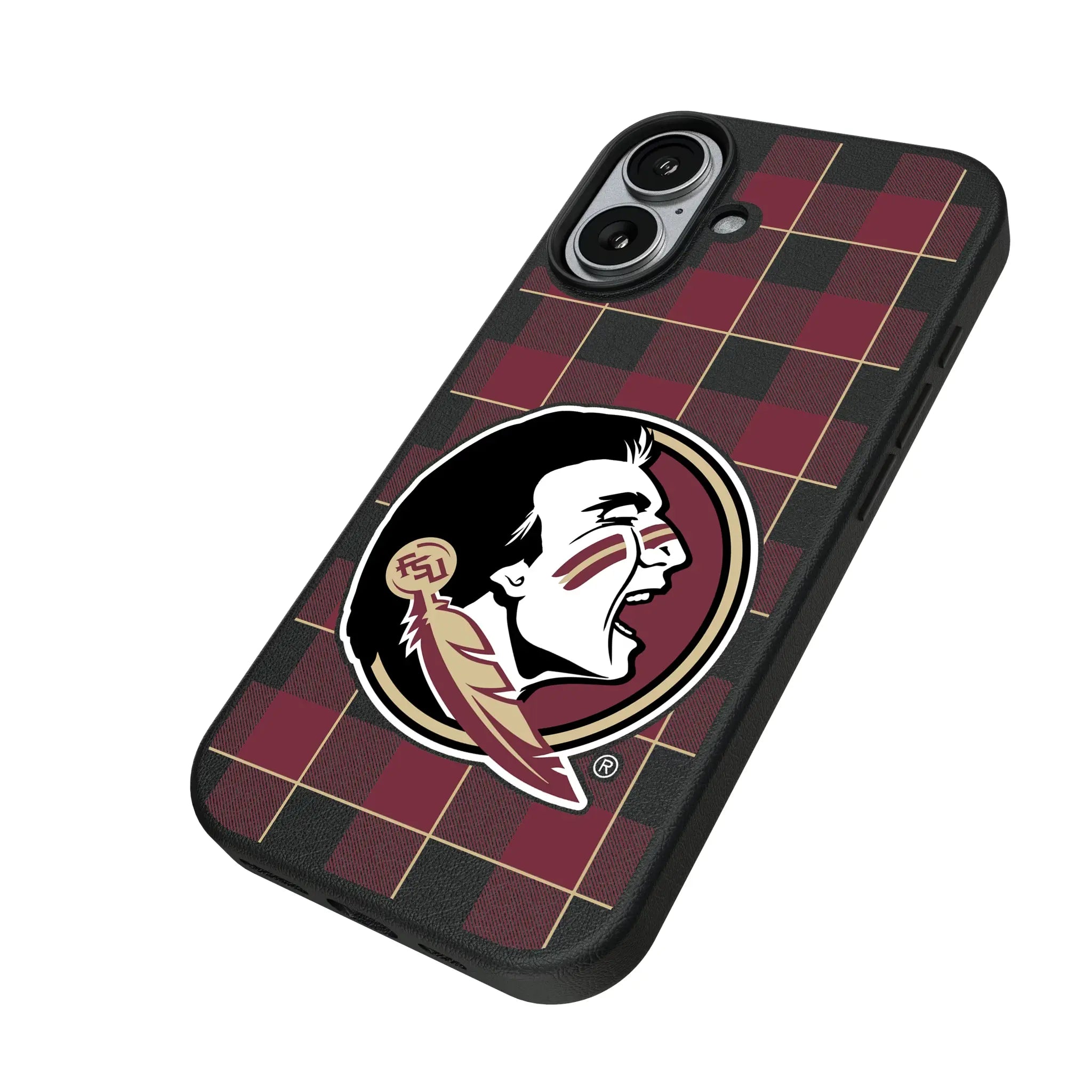 Florida State University Seminoles Plaid MagSafe Compatible Phone Case for Apple iPhone