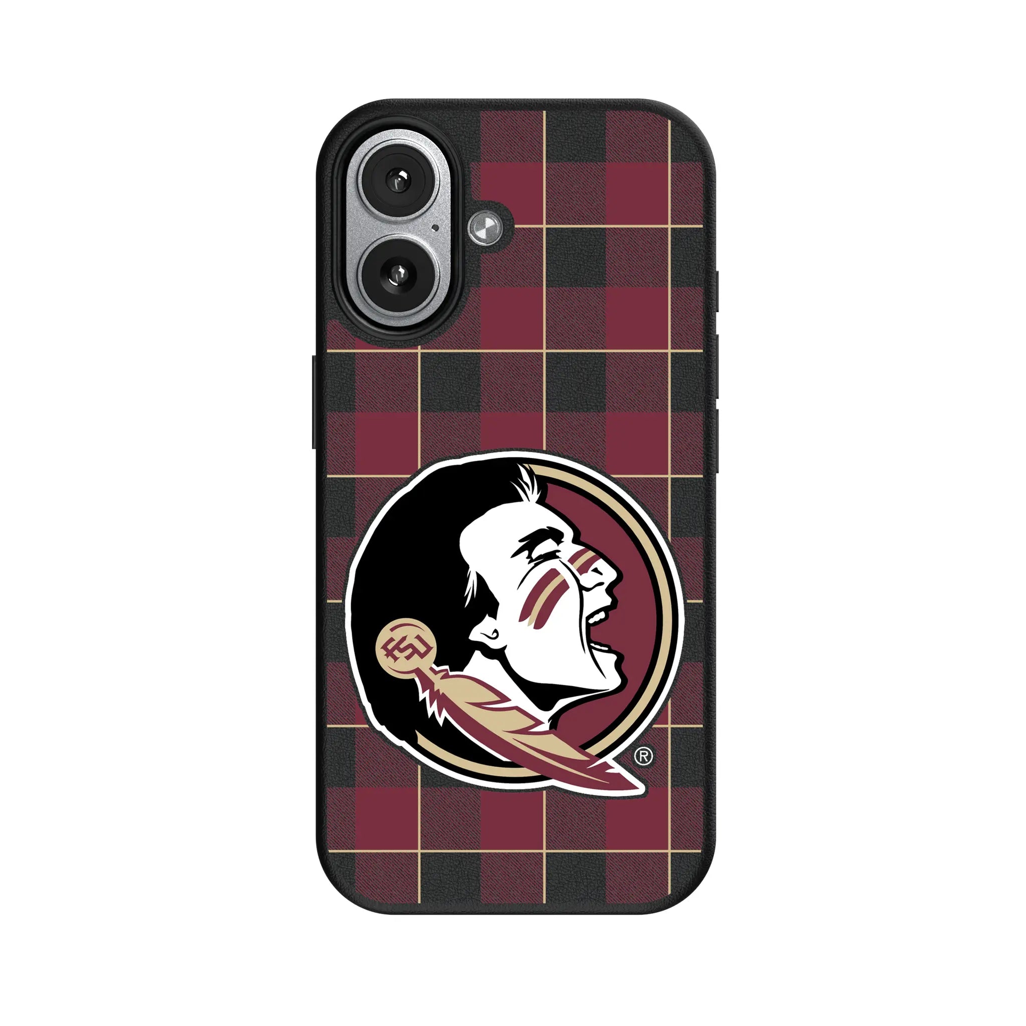 Florida State University Seminoles Plaid MagSafe Compatible Phone Case for Apple iPhone