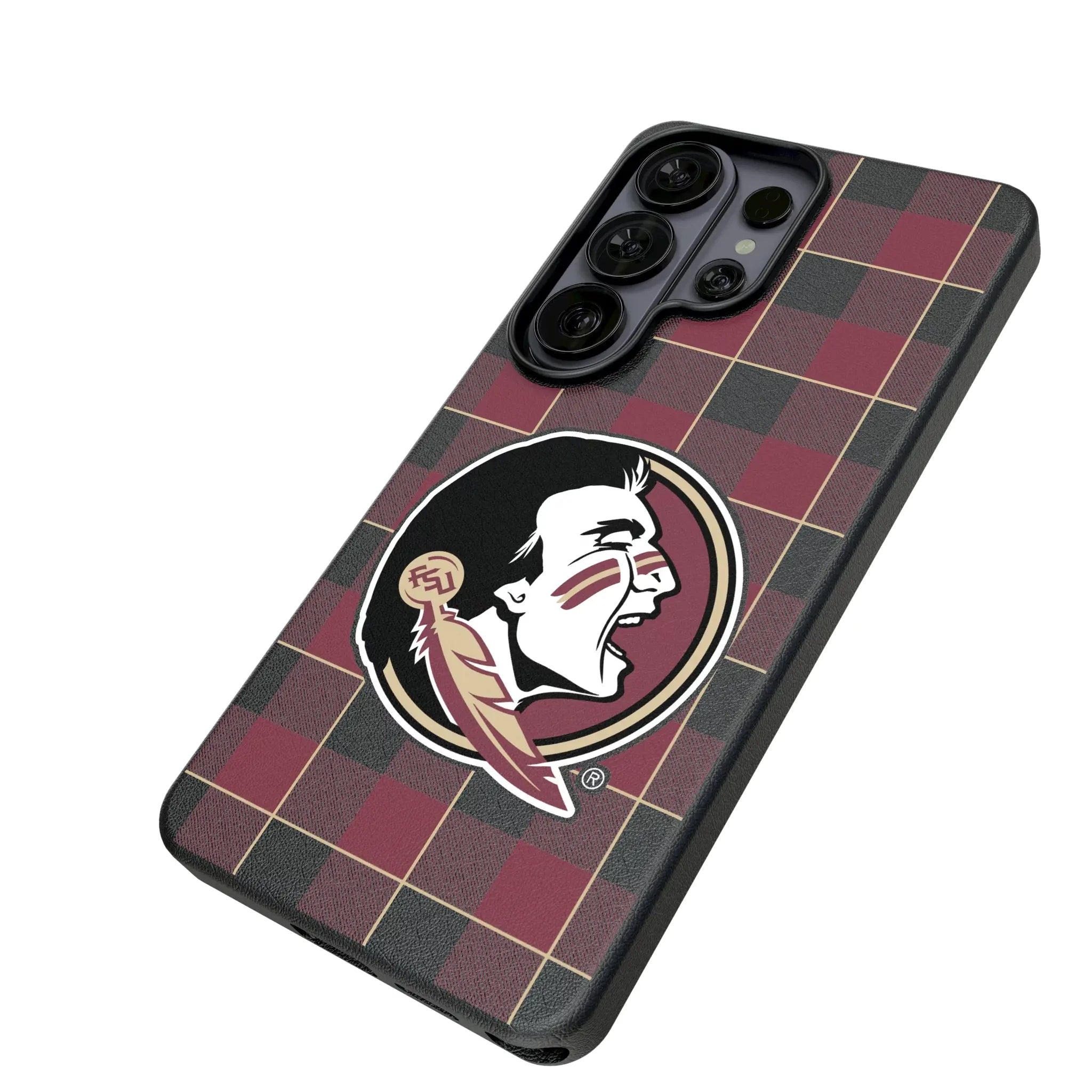 Florida State University Seminoles Plaid MagSafe Compatible Phone Case for Samsung Galaxy