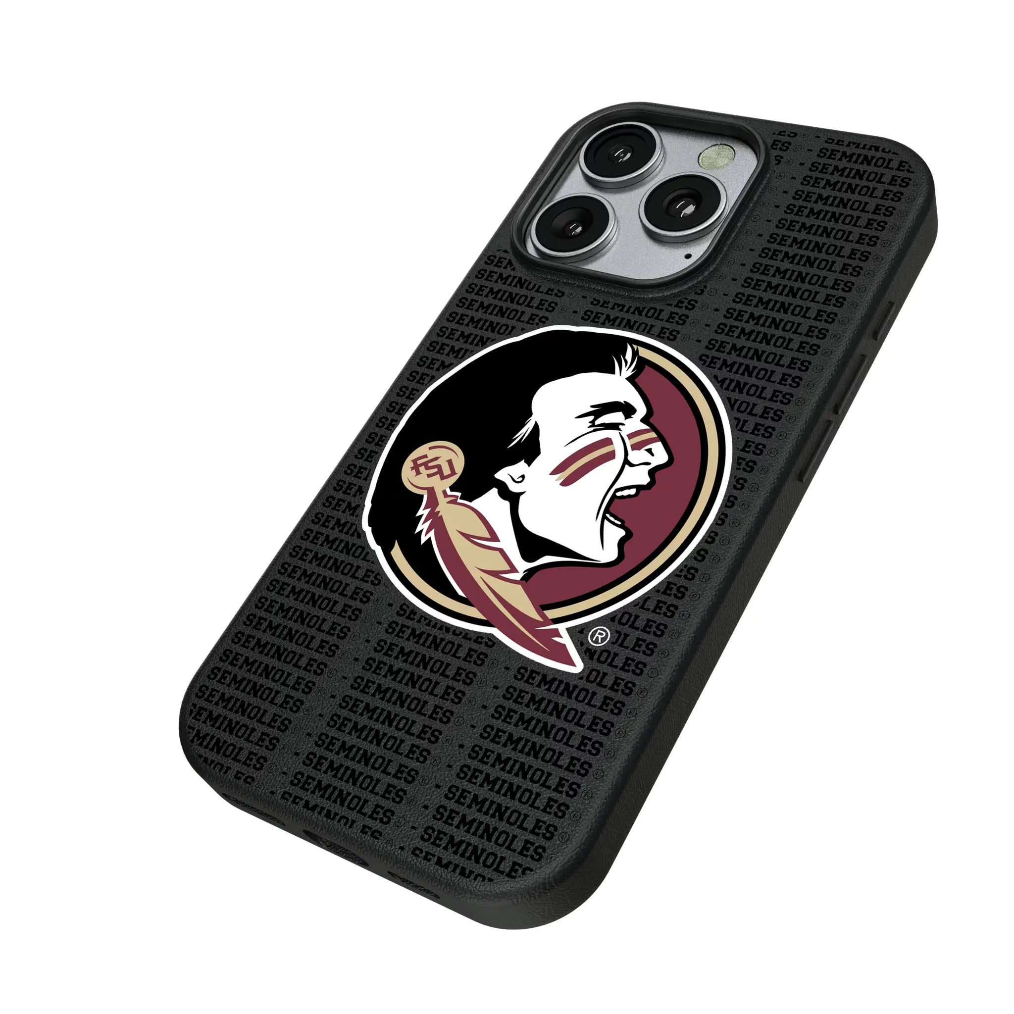 Florida State University Seminoles Text Backdrop MagSafe Compatible Phone Case for Apple iPhone