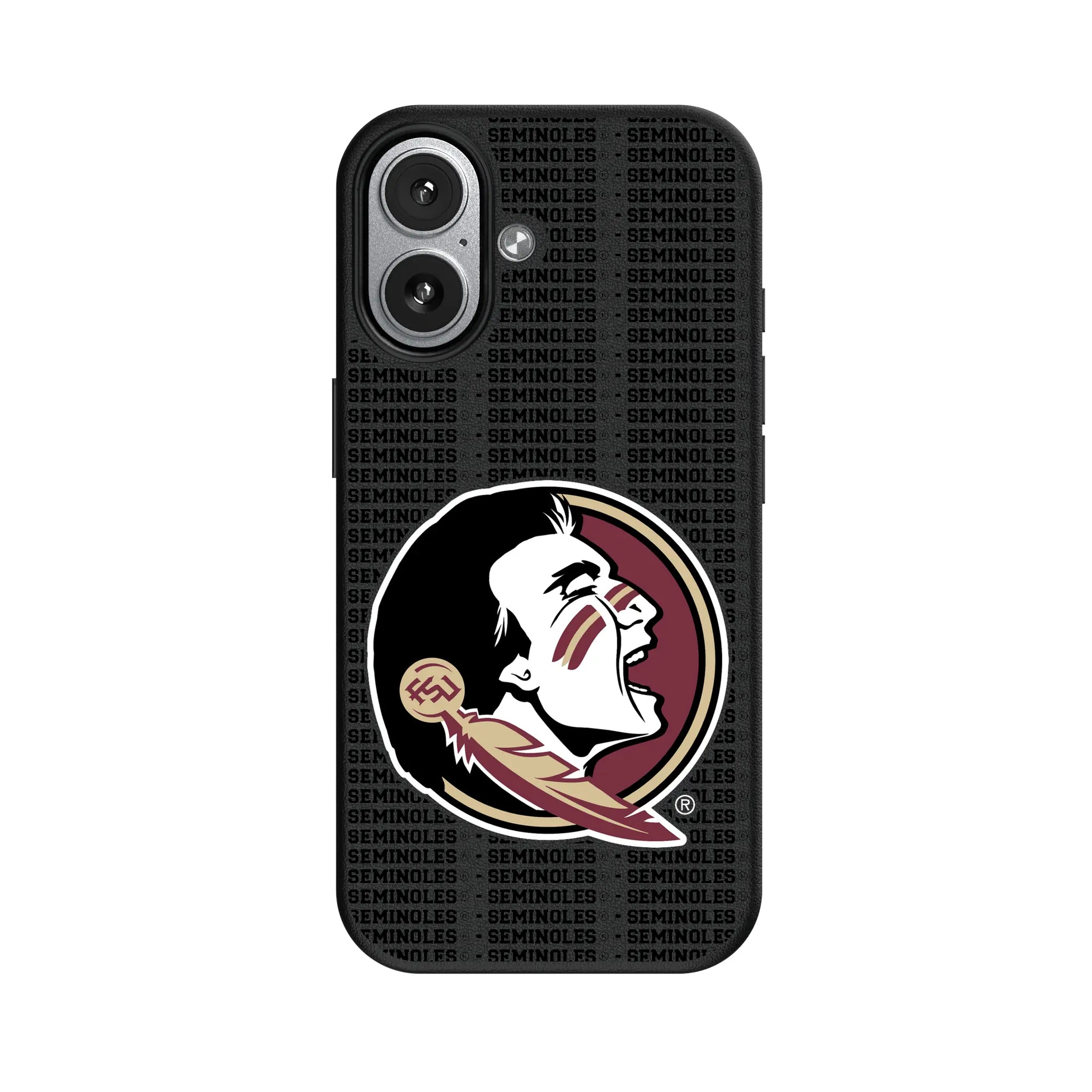 Florida State University Seminoles Text Backdrop MagSafe Compatible Phone Case for Apple iPhone