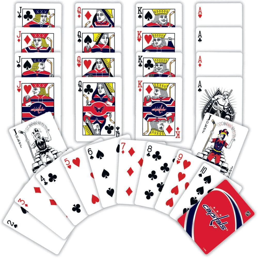 Washington Capitals 54-Card Deck Playing Cards - Sports Gifts, Sports Memorabilia, Sports Collectibles, Fan Shop