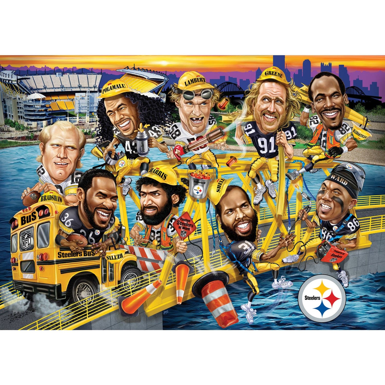 Pittsburgh Steelers Legends 500 Piece Jigsaw Puzzle - Sports Gifts, Sports Memorabilia, Sports Collectibles, Fan Shop