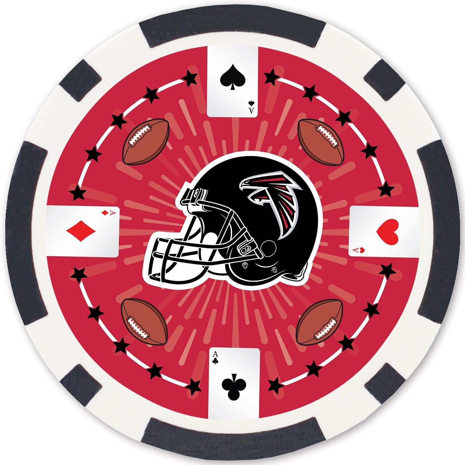 Atlanta Falcons 100 Piece Poker Chips - 757 Sports Collectibles